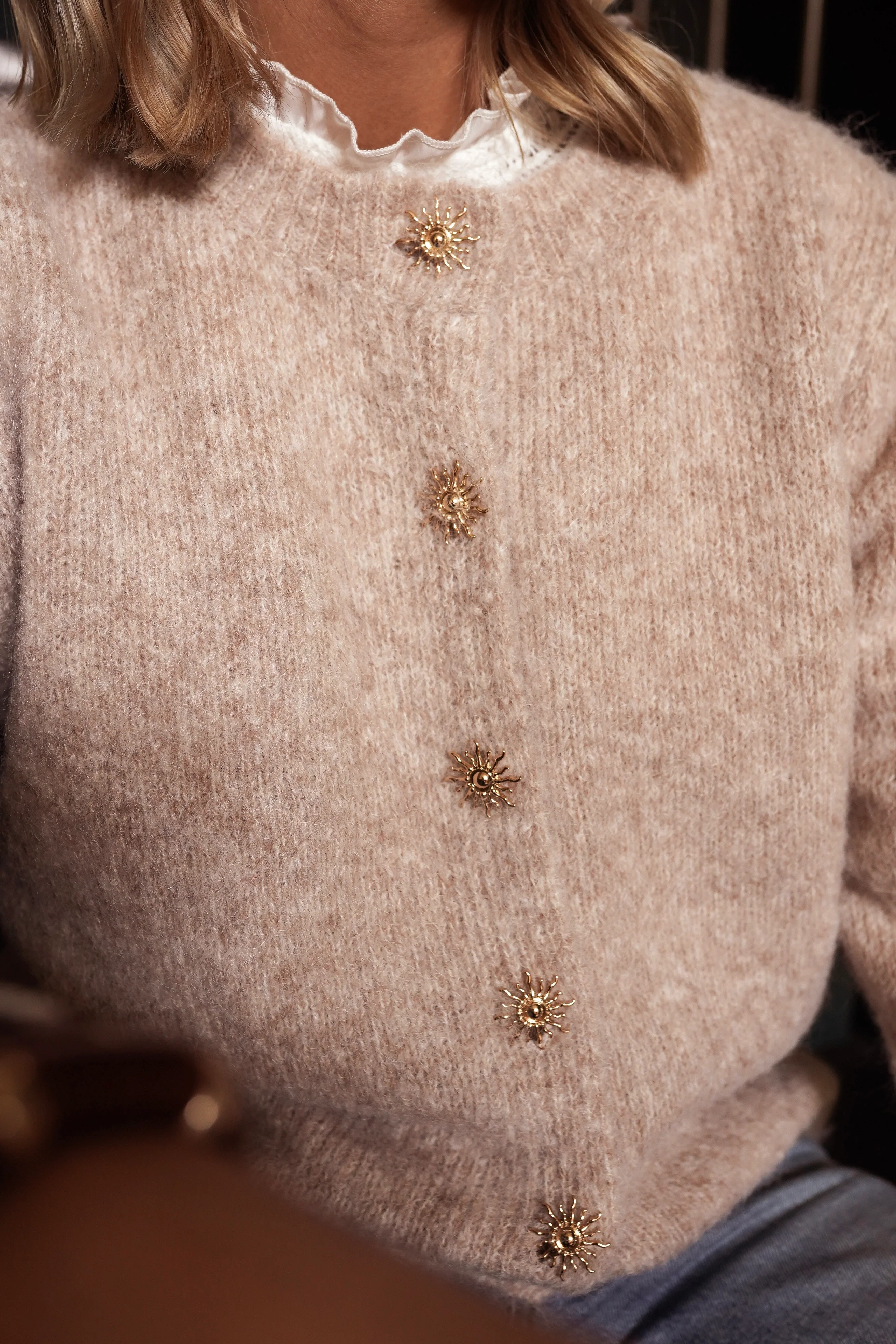 Claudine Soleil Vest - Taupe - Image 3