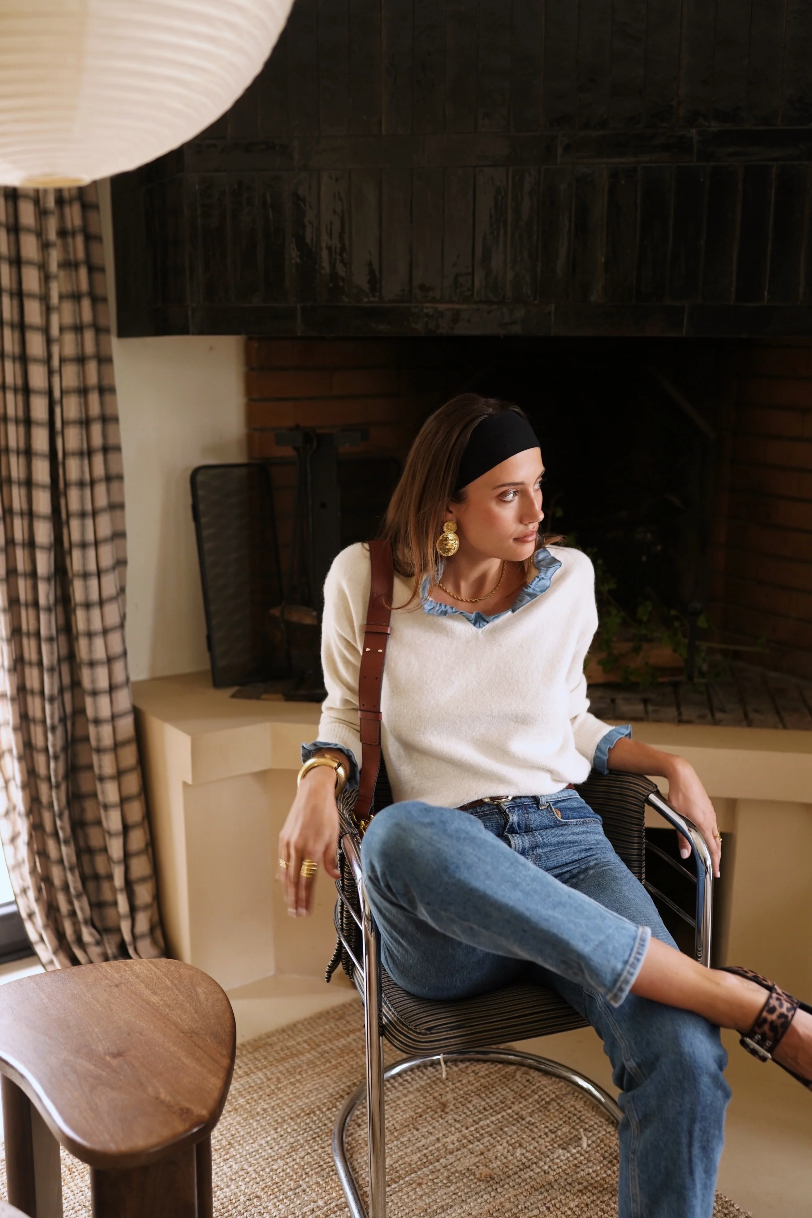 Colette Autumn Sweater - White/Blue - Image 6