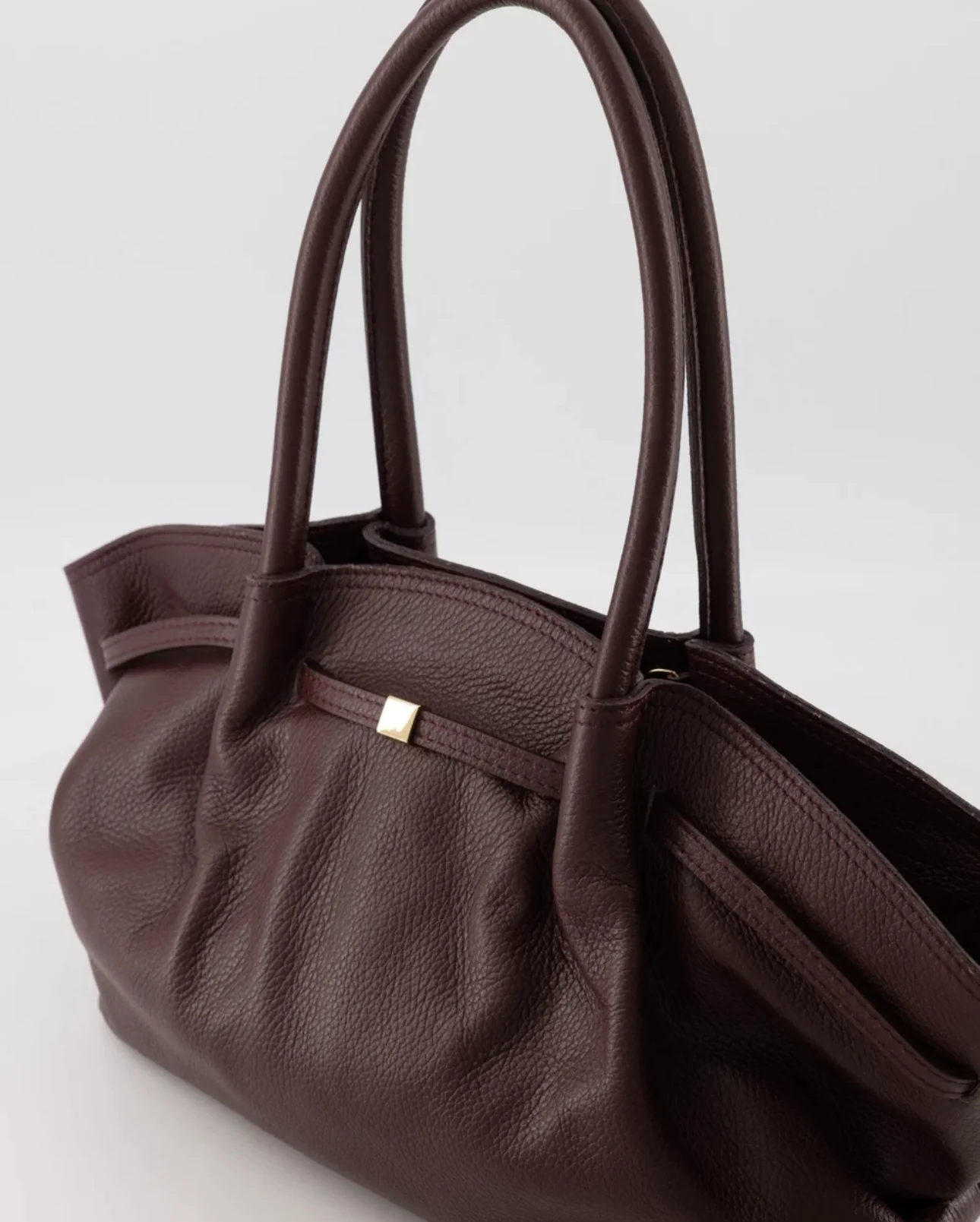 Coline Leather Bag - Bordeaux - Image 4