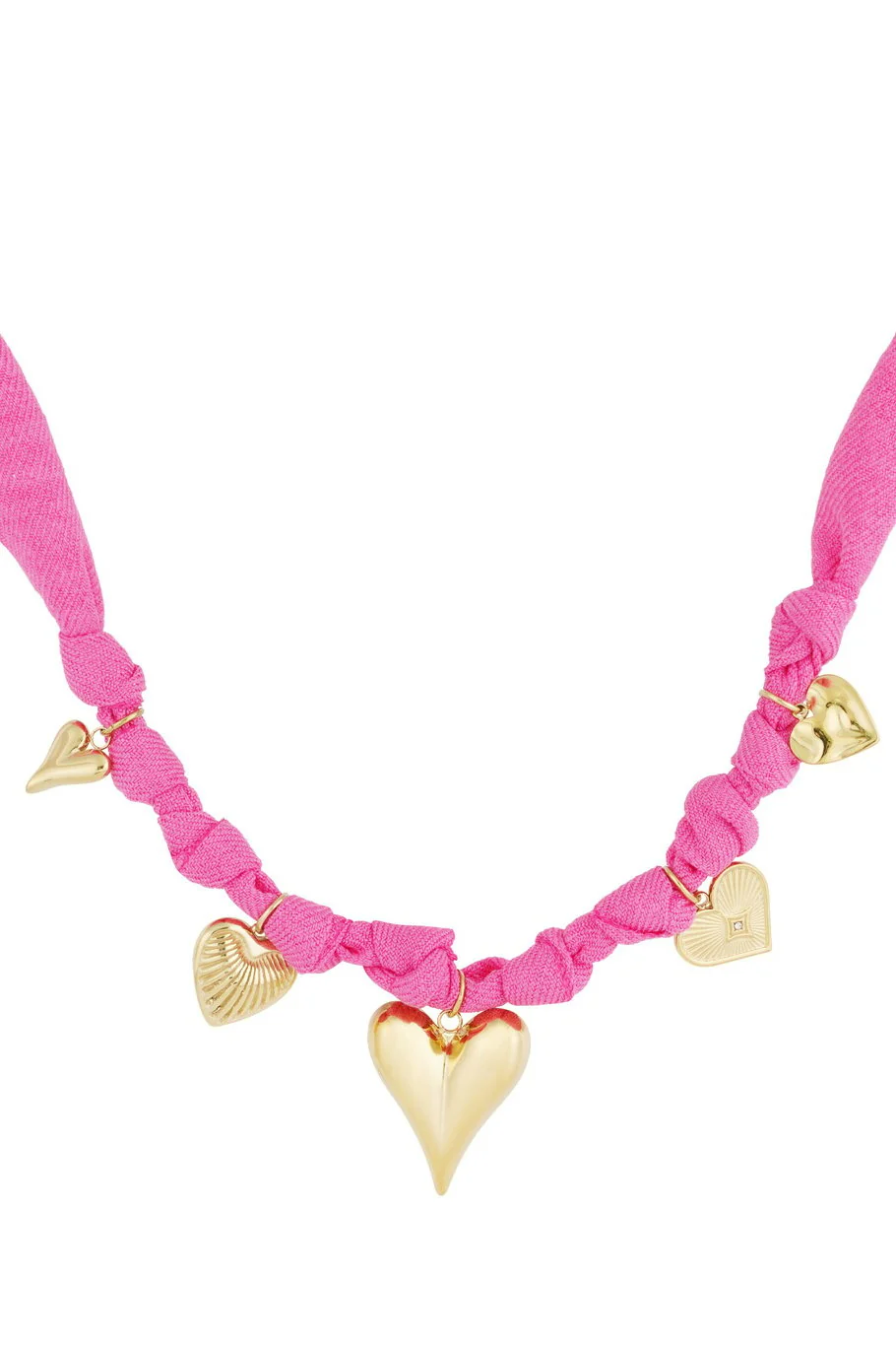 Color Bliss Heart Necklace - Fuchsia