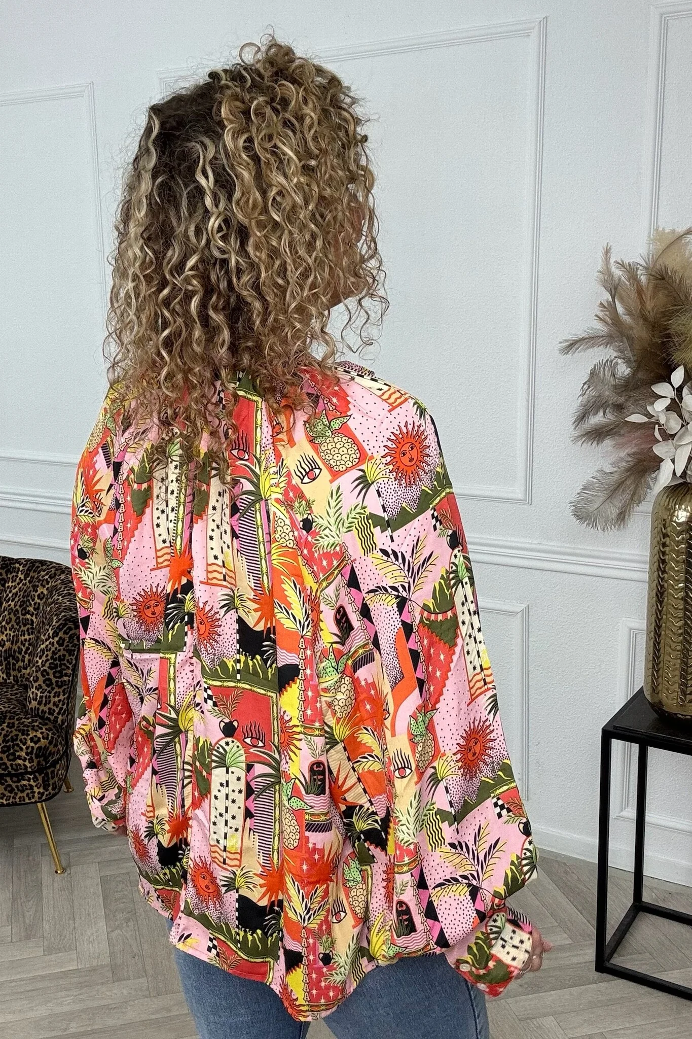Colorful Lyris Blouse - Pink Multi - Image 3