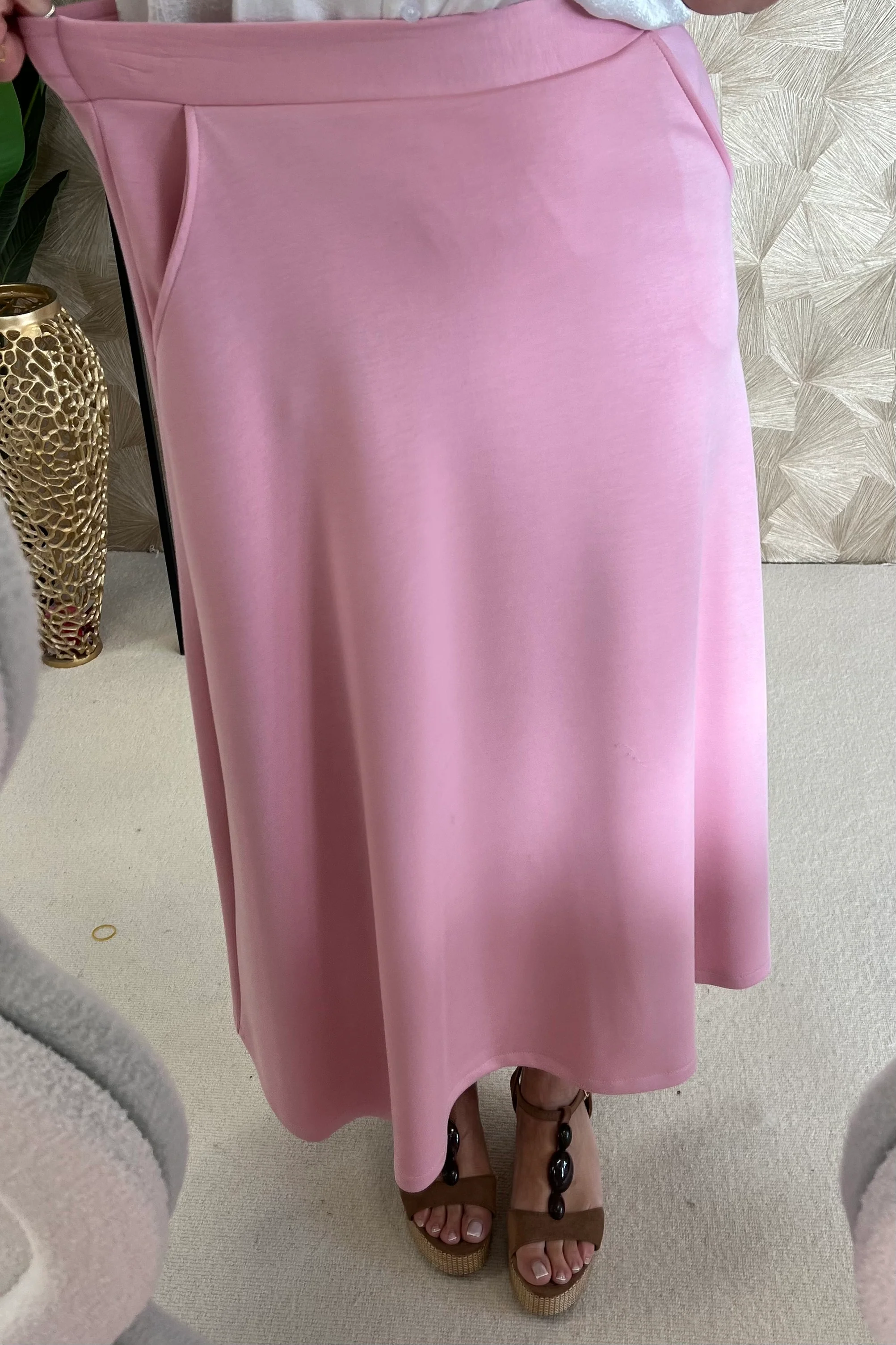Comfy Maxi Skirt - Pink - Image 3
