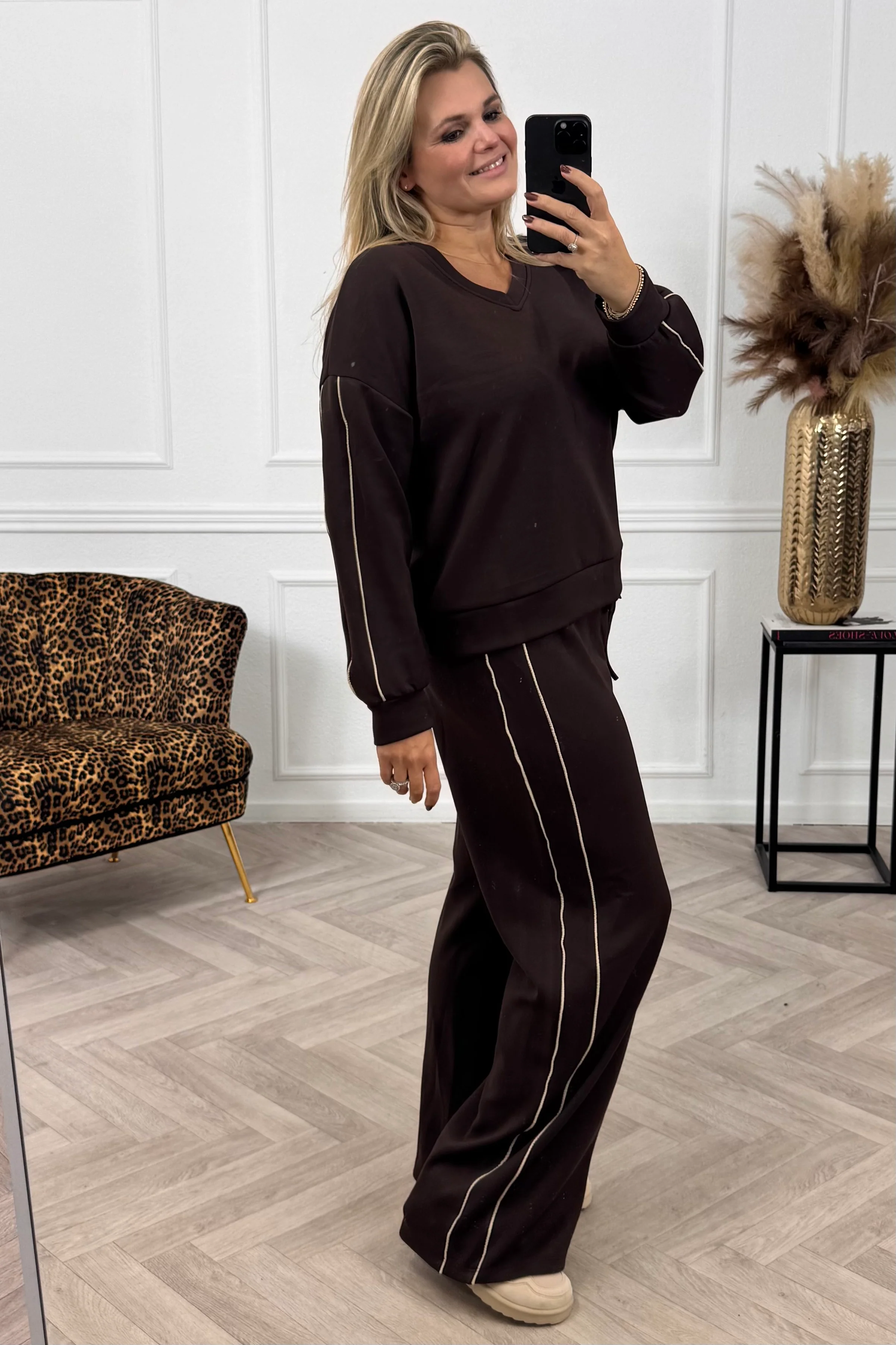 Comfy Stripe Set - Brown - Image 4