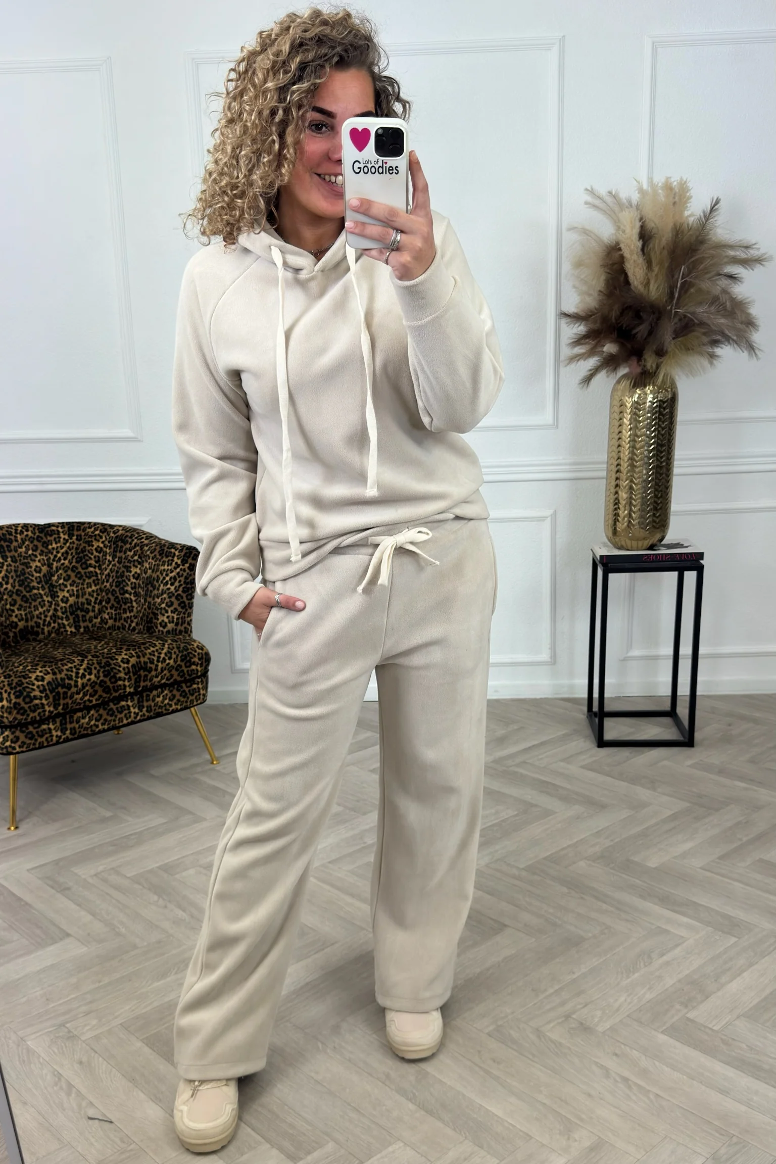 Comfy Teddy Hoodie - Beige - Image 3