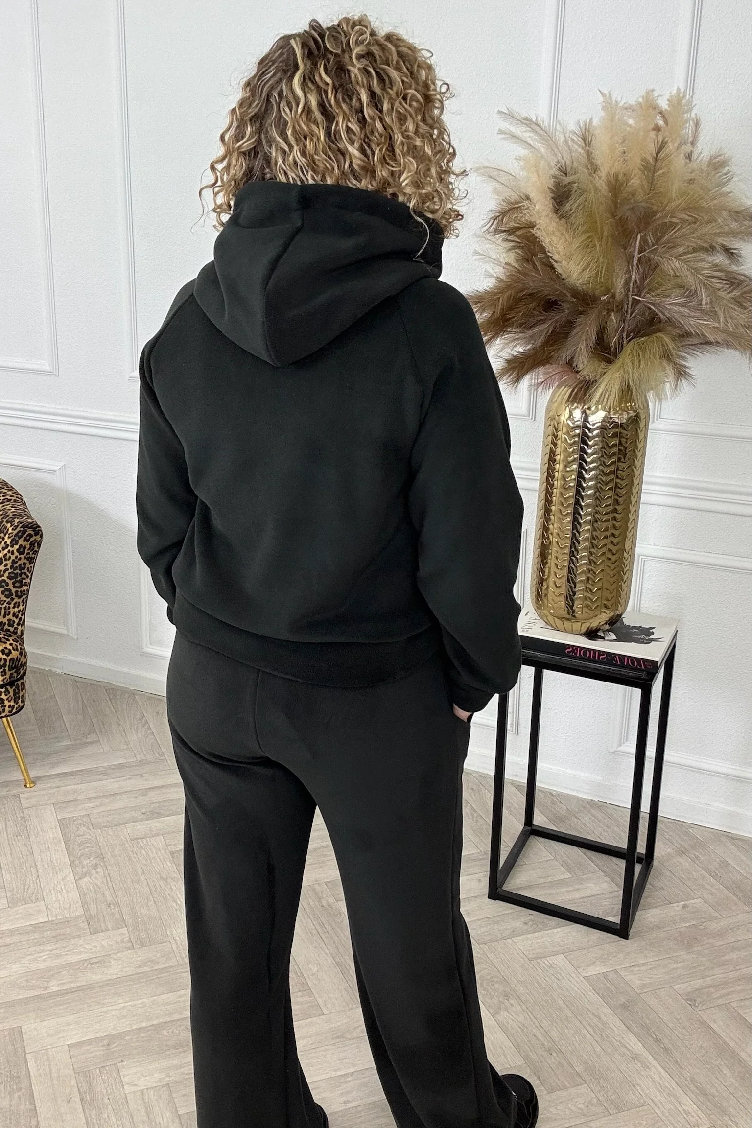 Comfy Teddy Hoodie - Black - Image 2