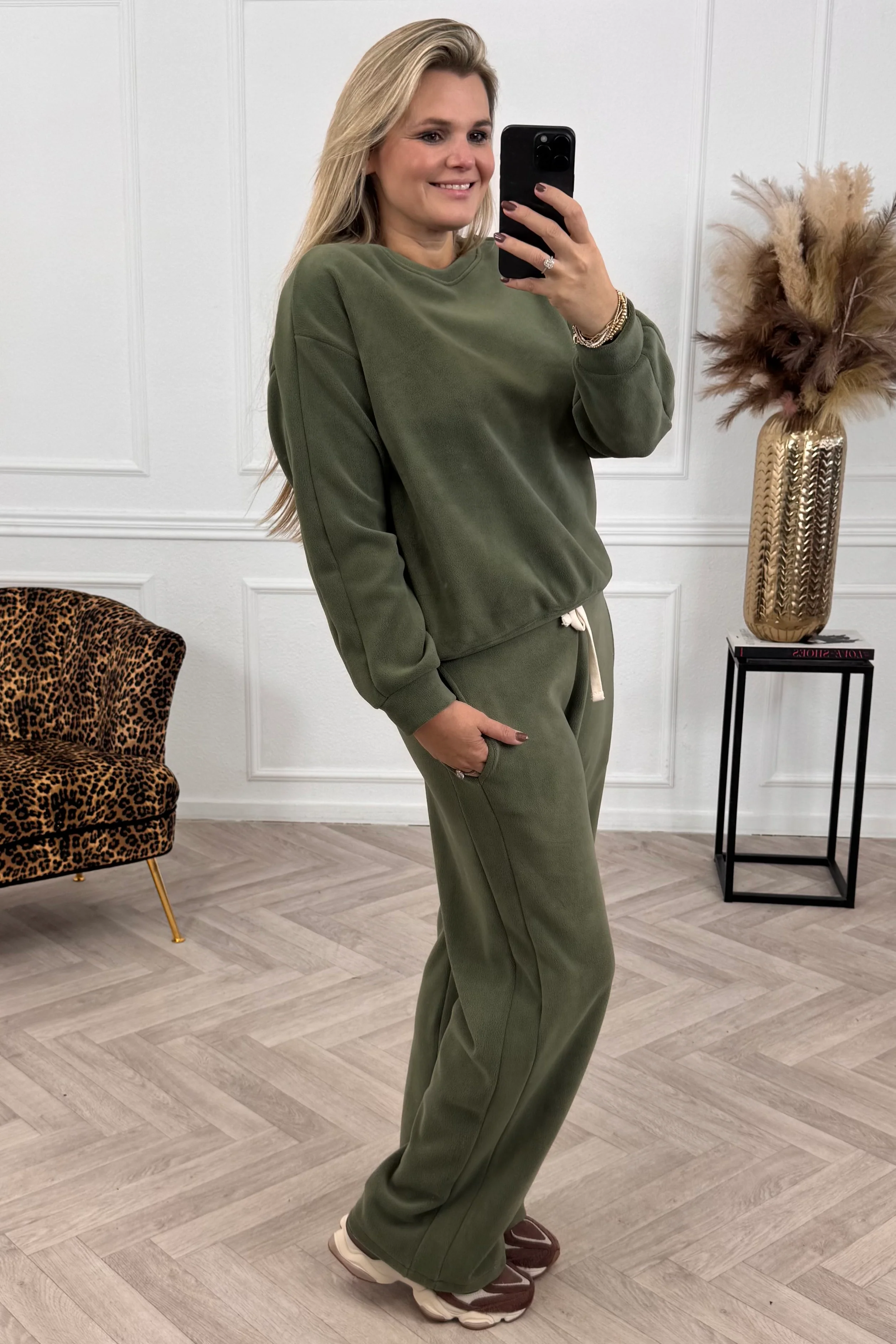 Comfy Teddy Pants - Armygreen - Image 2