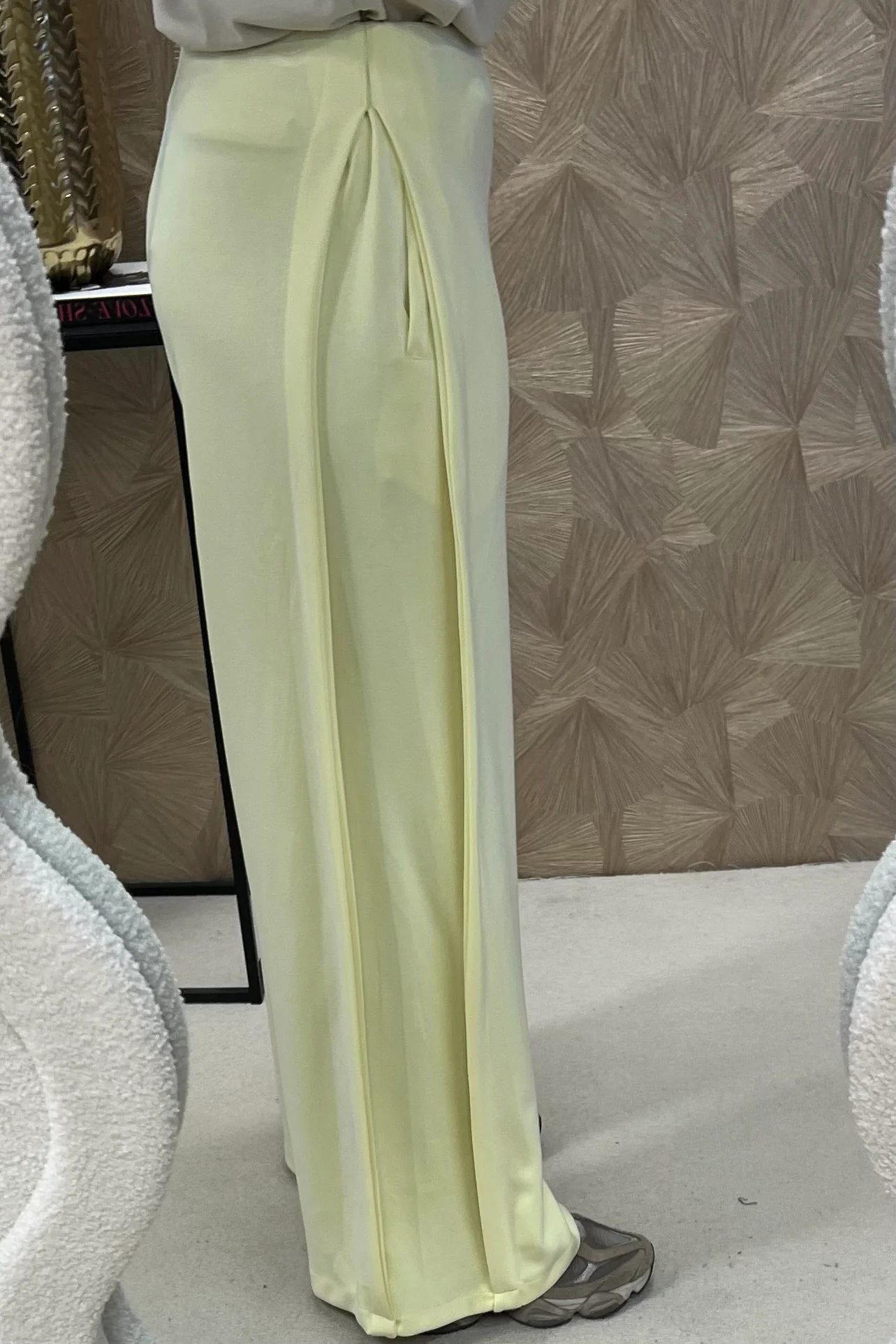 Comfy Wide Leg Jogging Pants - Yellow - Image 2