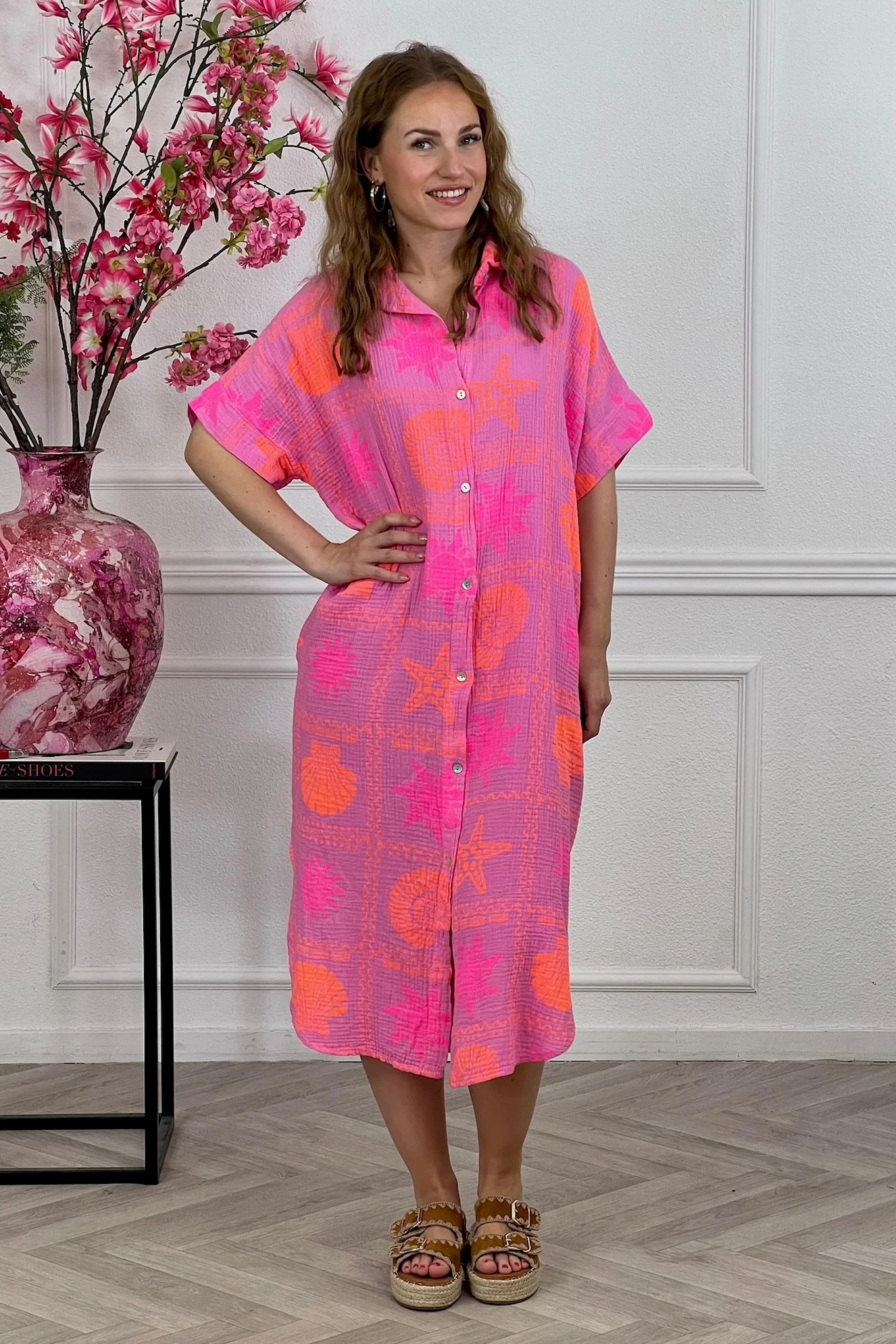 Cotton Beach Tunic - Pink