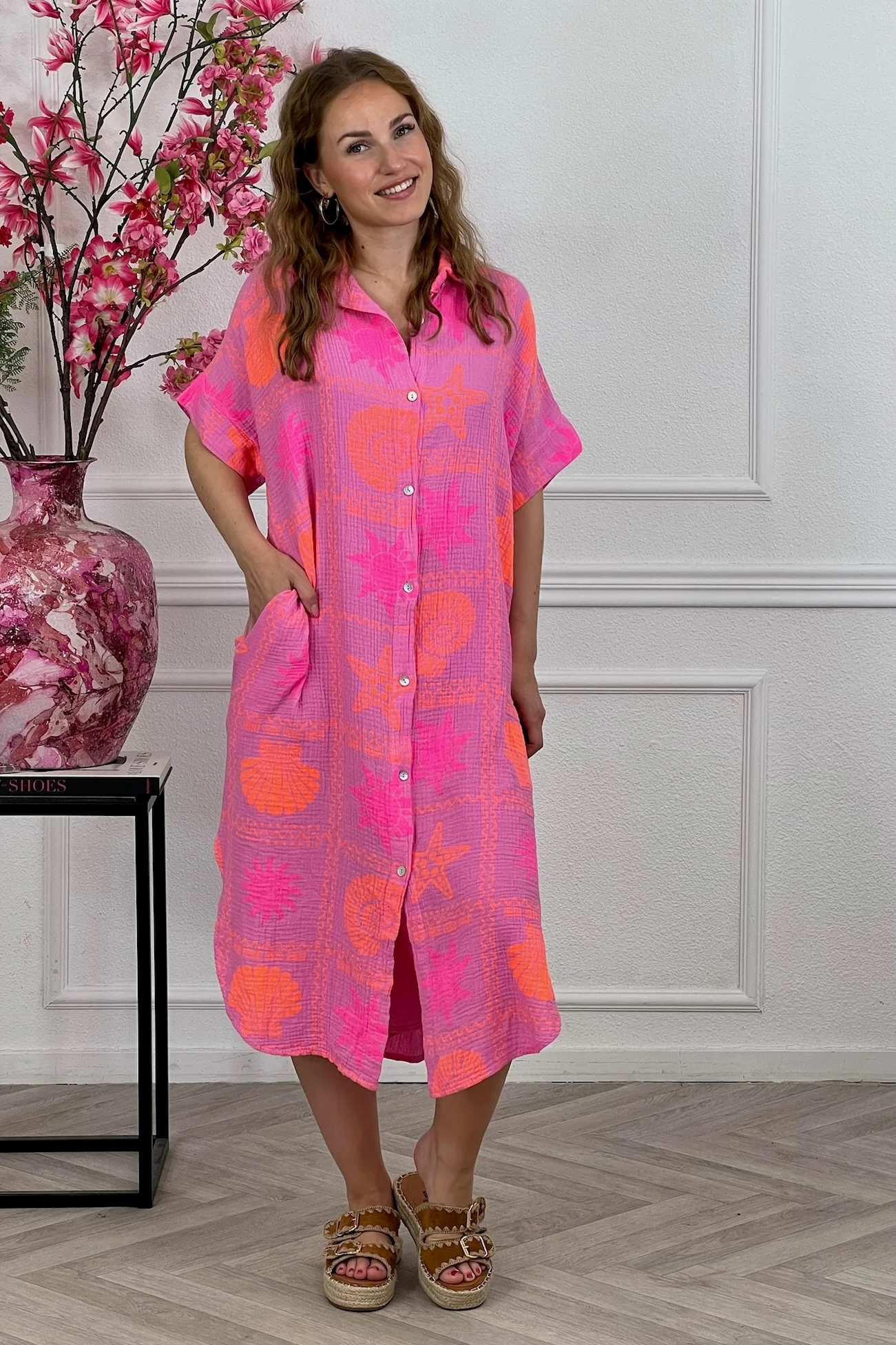 Cotton Beach Tunic - Pink - Image 3