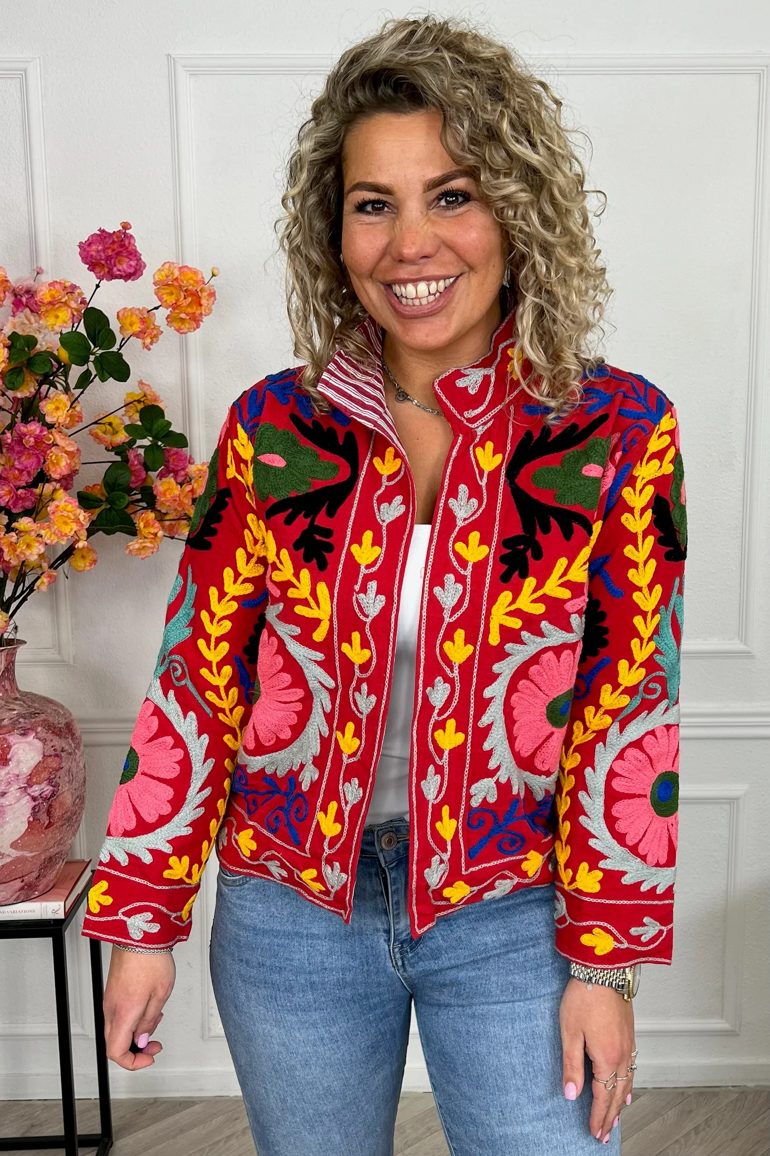 Cotton Circle Jacket - Red