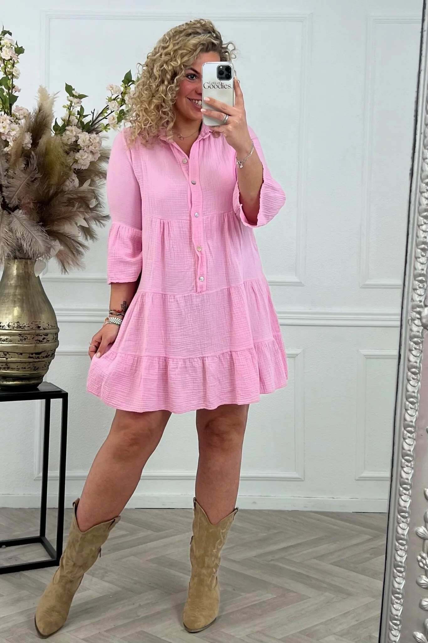 Cotton Milou Dress - Pink - Image 2