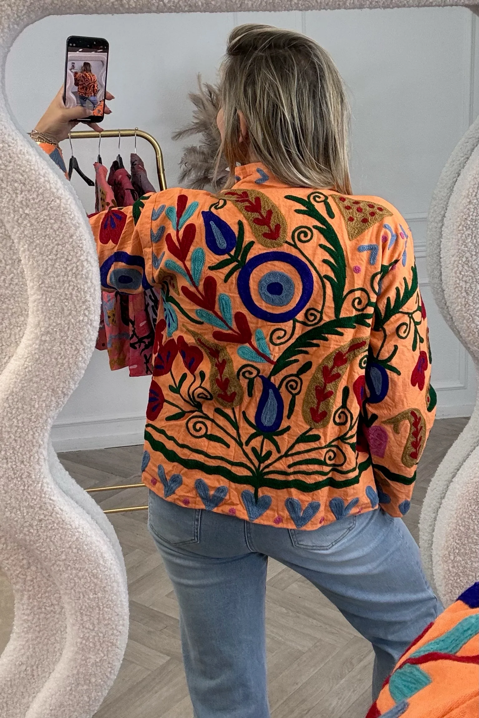 Cotton Poppy Jacket - Light Orange - Image 2