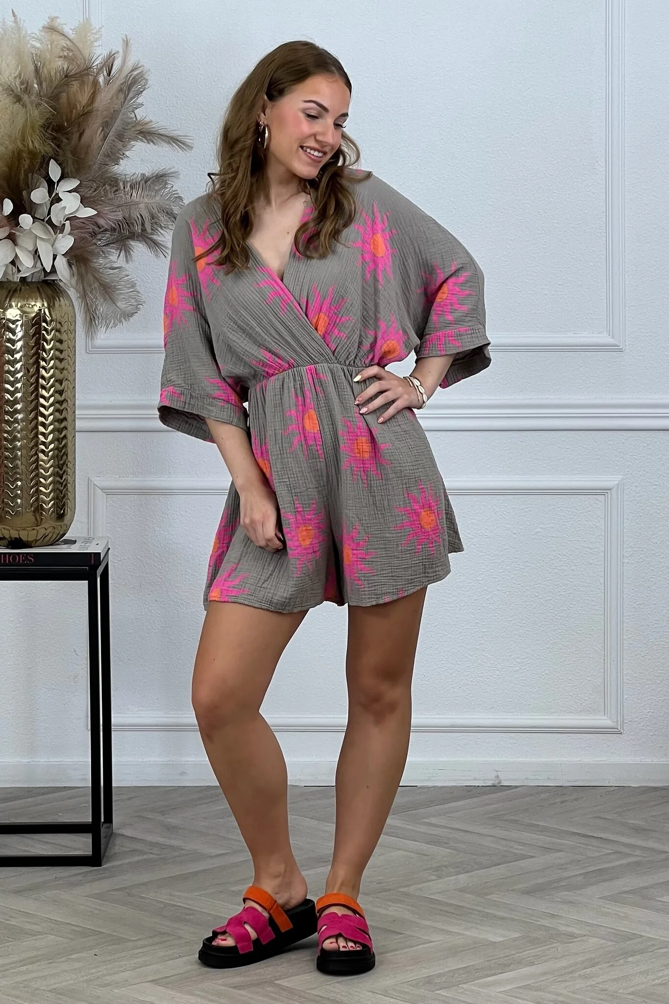 Cotton Sunny Jumpsuit - Taupe