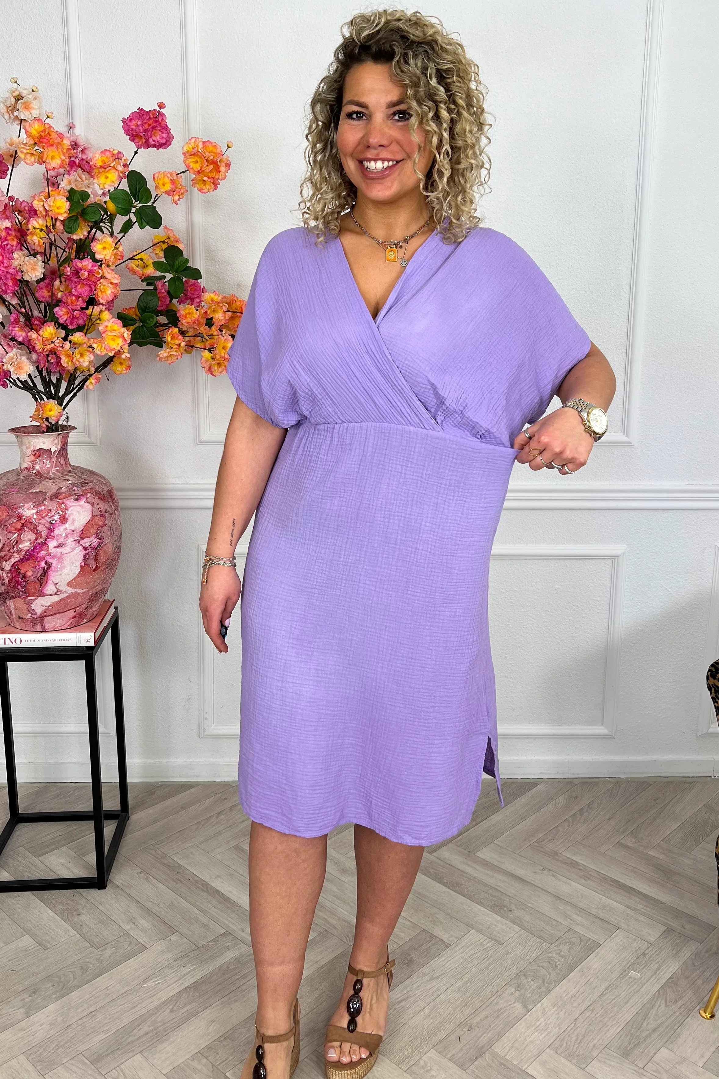 Curacao Mousseline Dress - Lila - Image 5