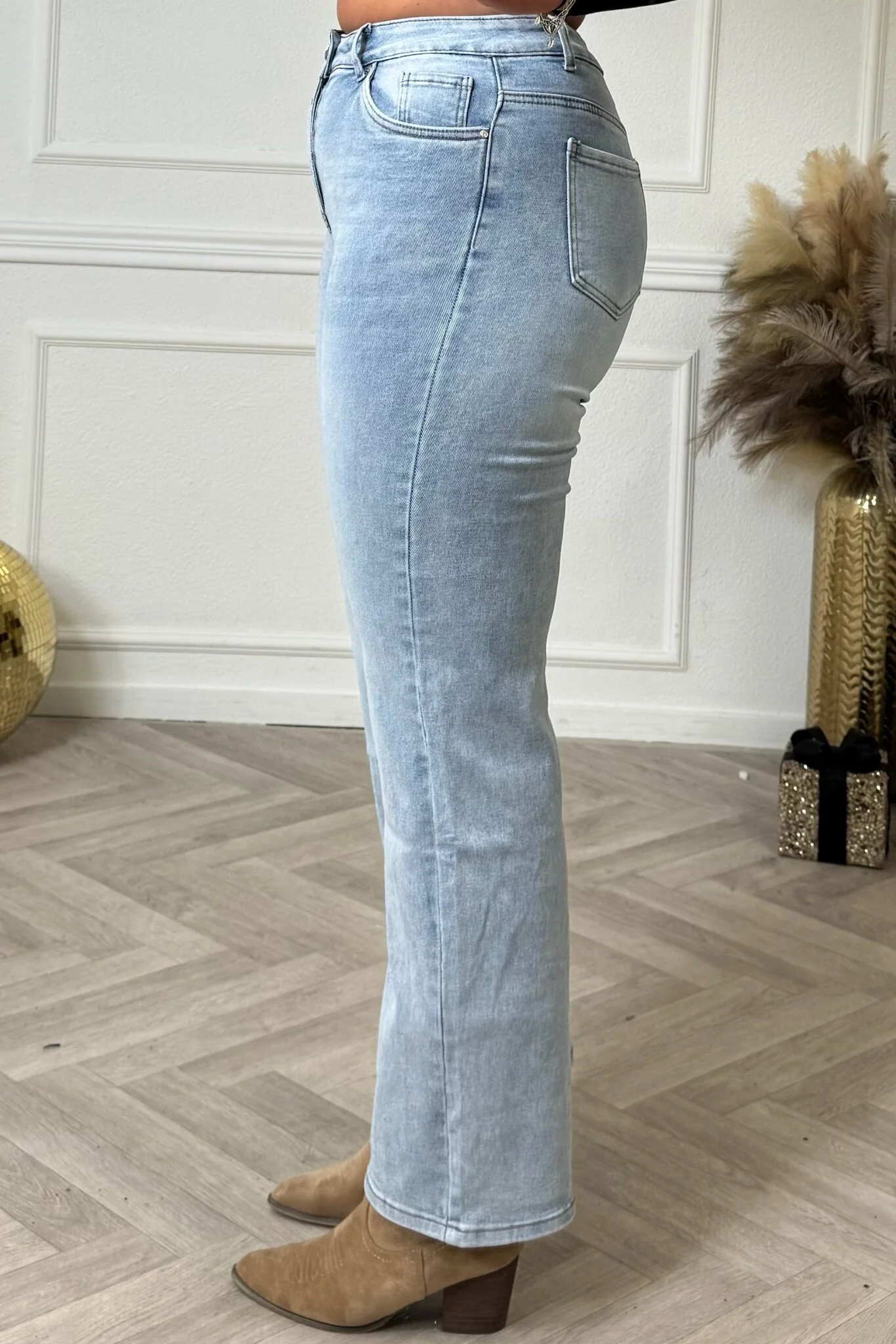 Curvy Goodies Wide Leg Jeans - Lightblue - Image 3