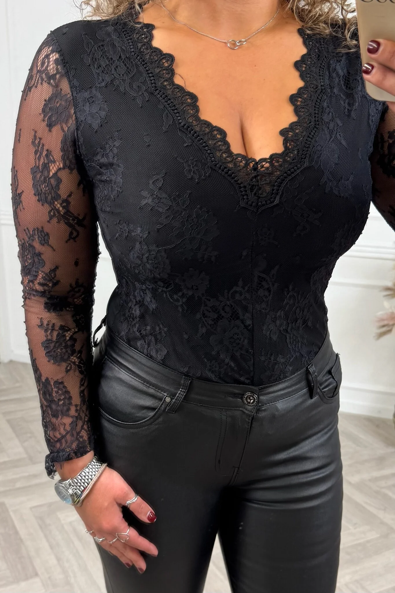 Perfect Lace Body - Black - Image 8