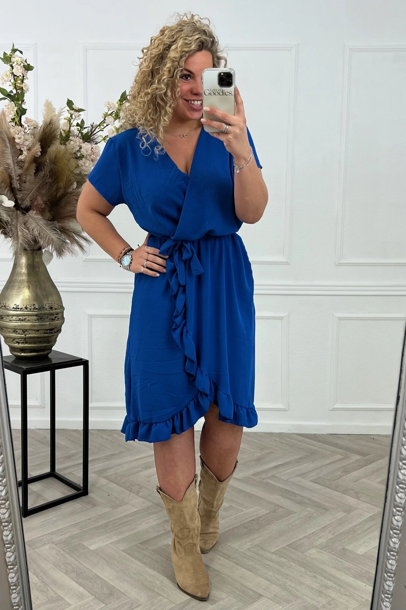 Curvy Musthave Spanish Dress - Kobalt - Image 2