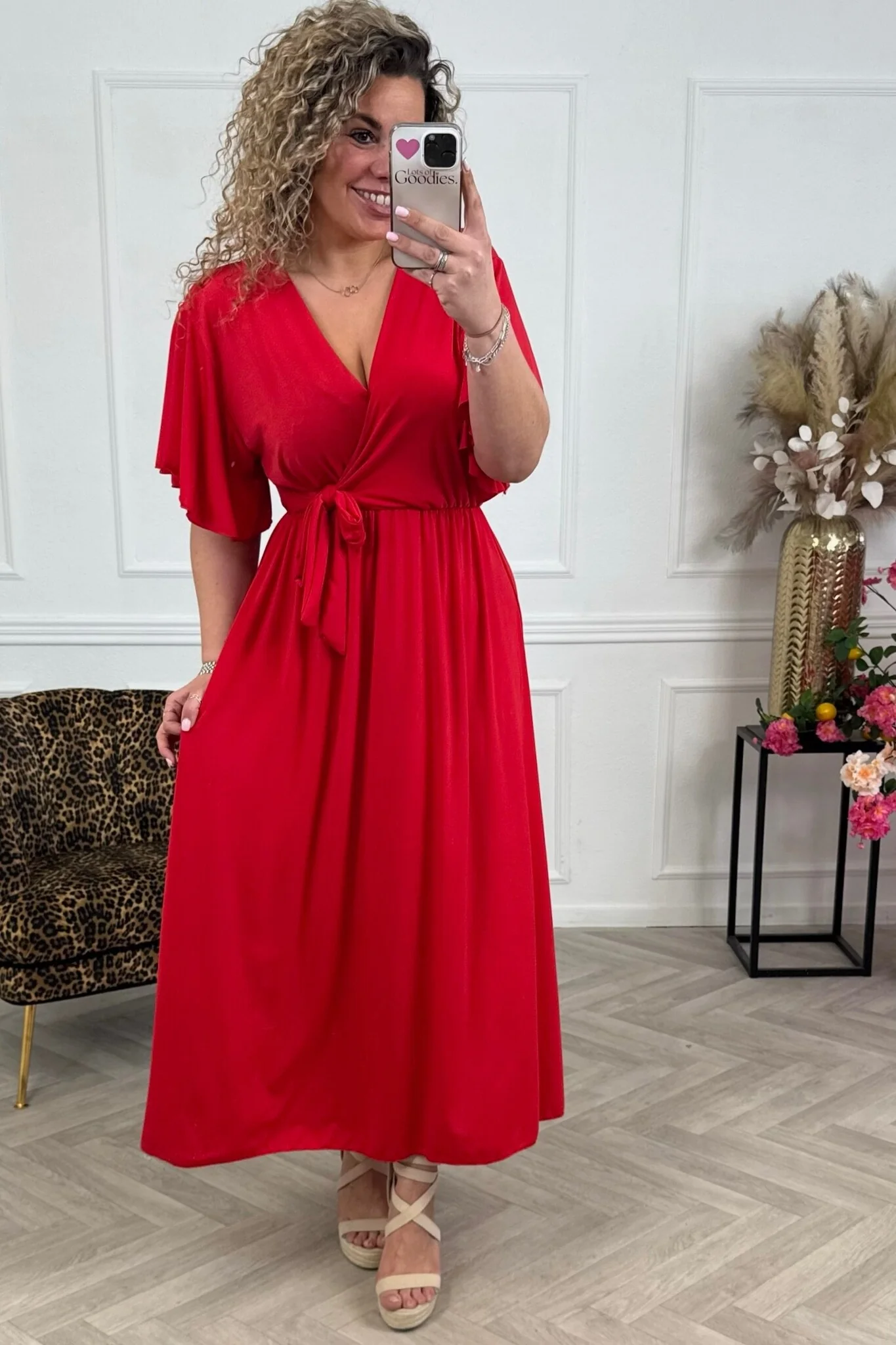 Curvy Positano Dress - Red