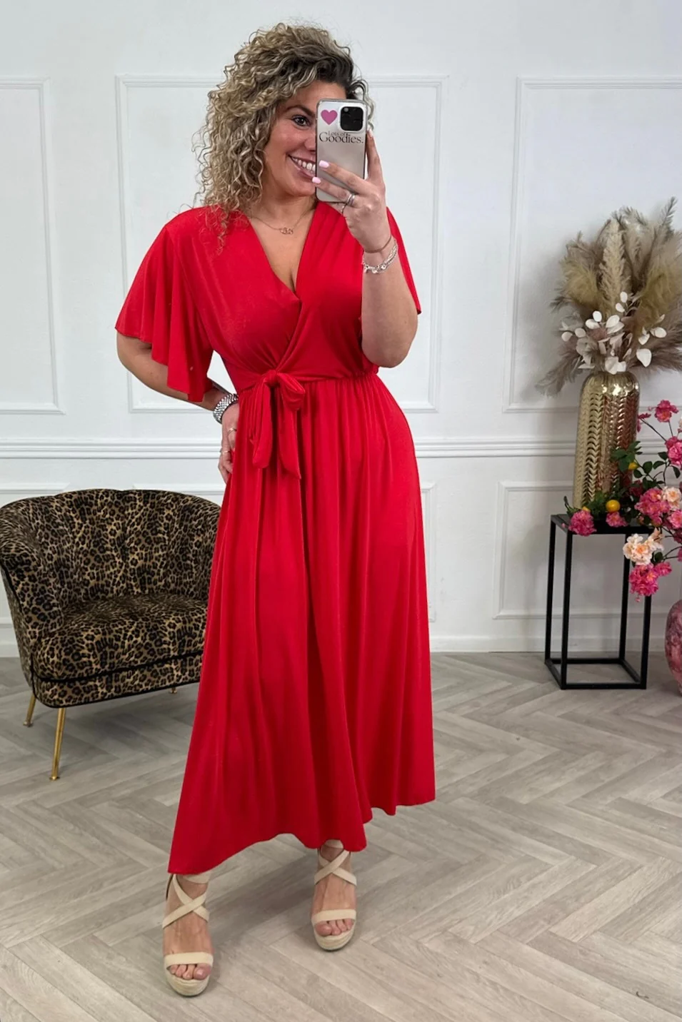 Curvy Positano Dress - Red - Image 2