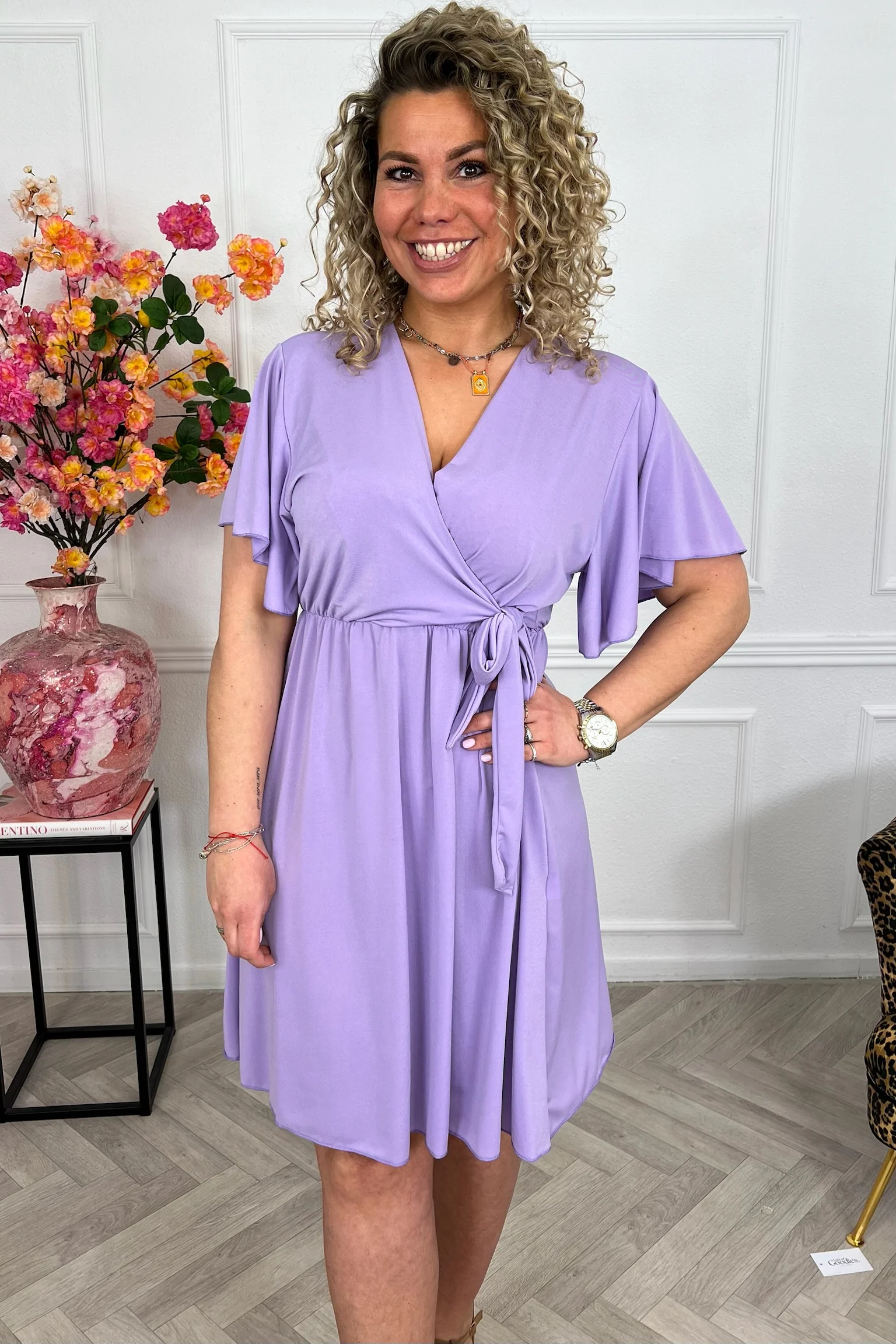 Curvy Short Positano Dress - Lila - Image 5