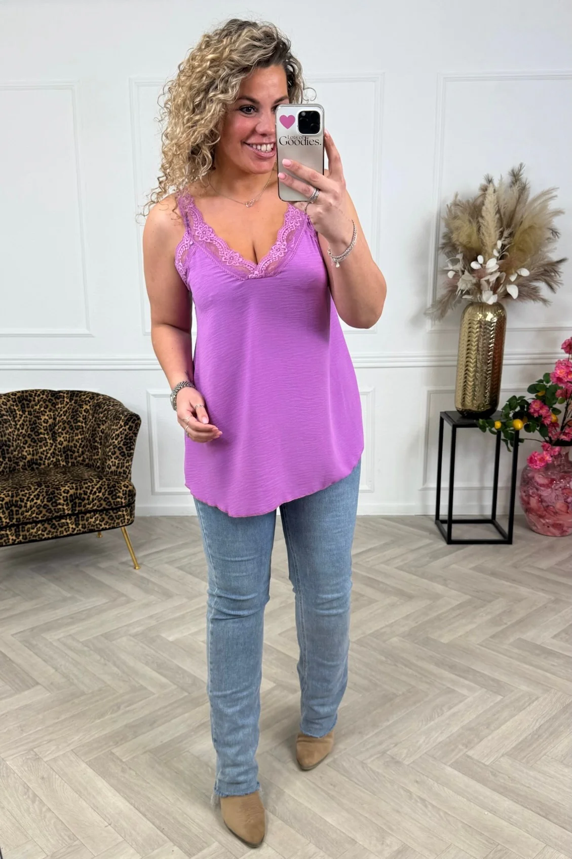 Curvy Sisi Lace Top - Mauve - Image 2