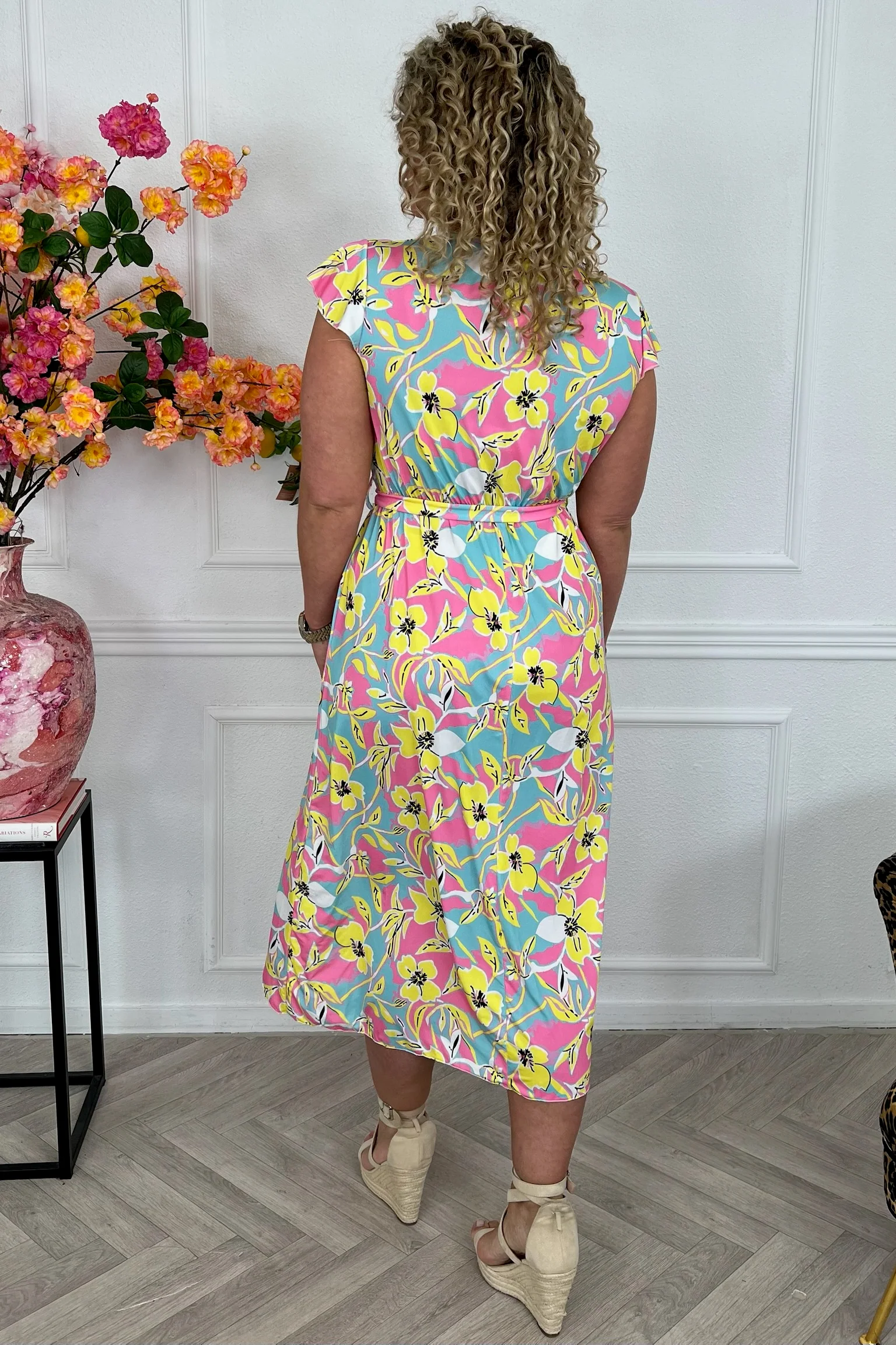 Curvy Strik Celeste Dress - Pink/Yellow/Turquoise - Image 5