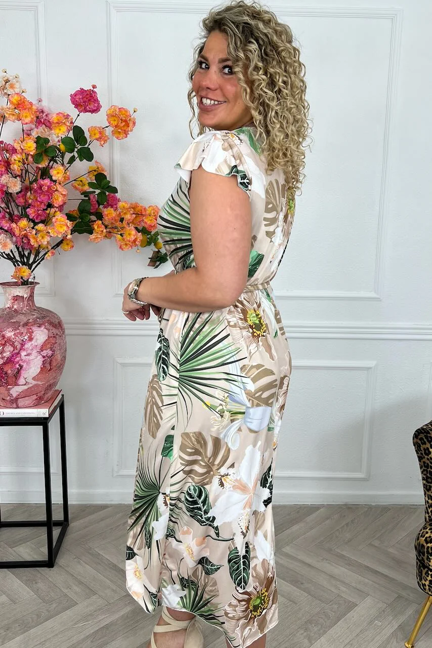 Curvy Strik Forest Dress - Beige - Image 4