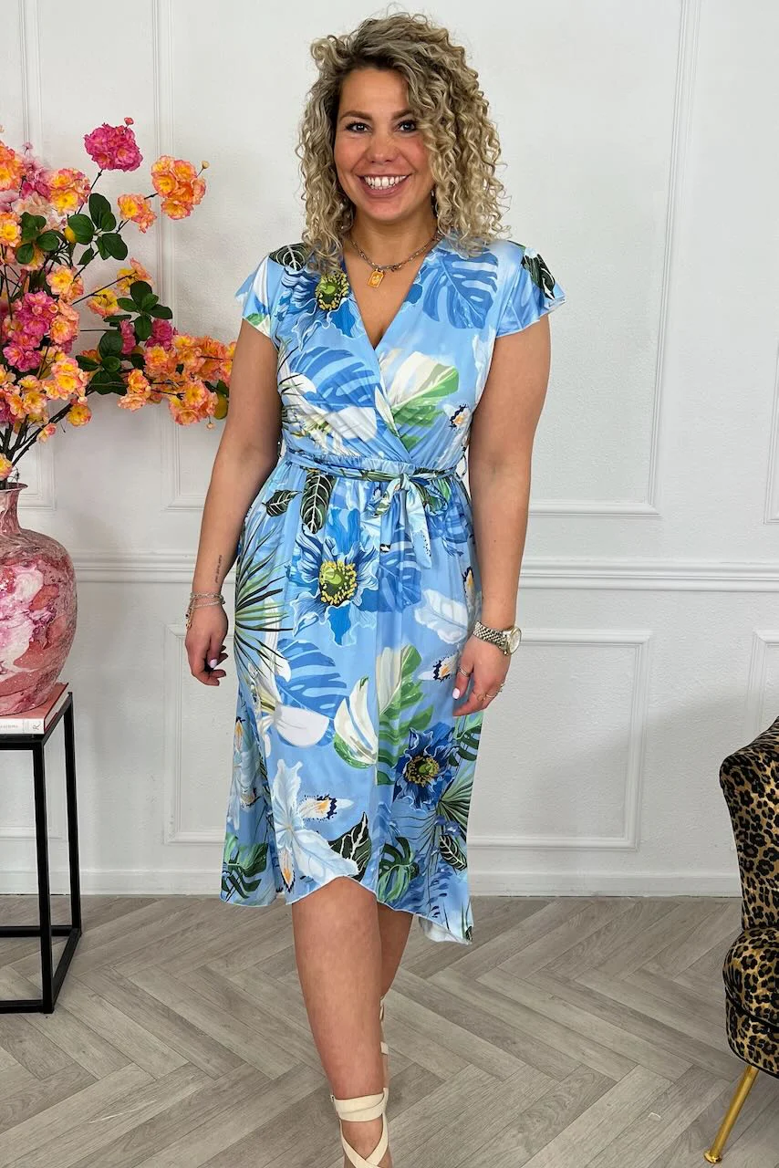 Curvy Strik Forest Dress - Light Blue - Image 4