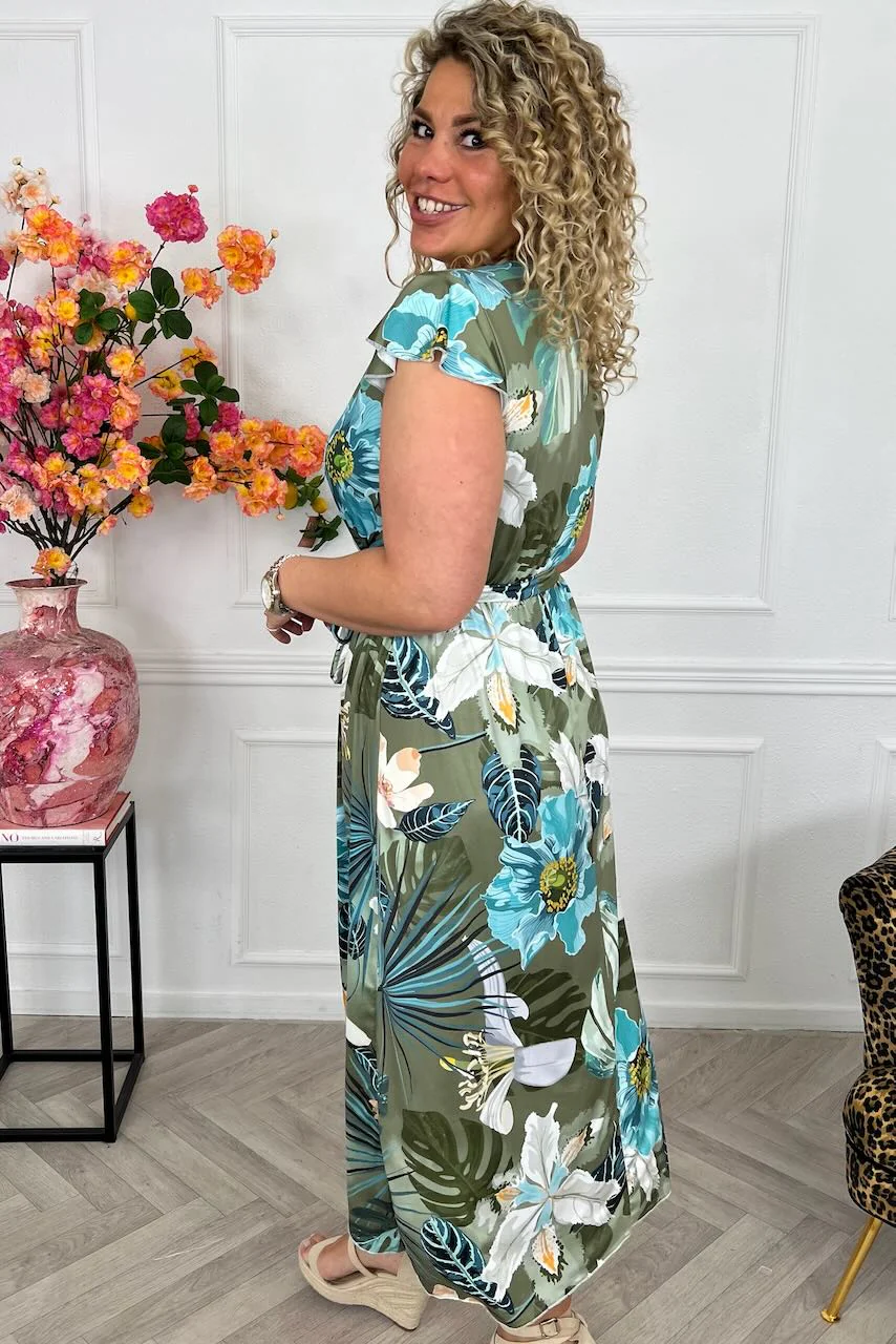 Curvy Strik Forest Dress - Turquoise - Image 3