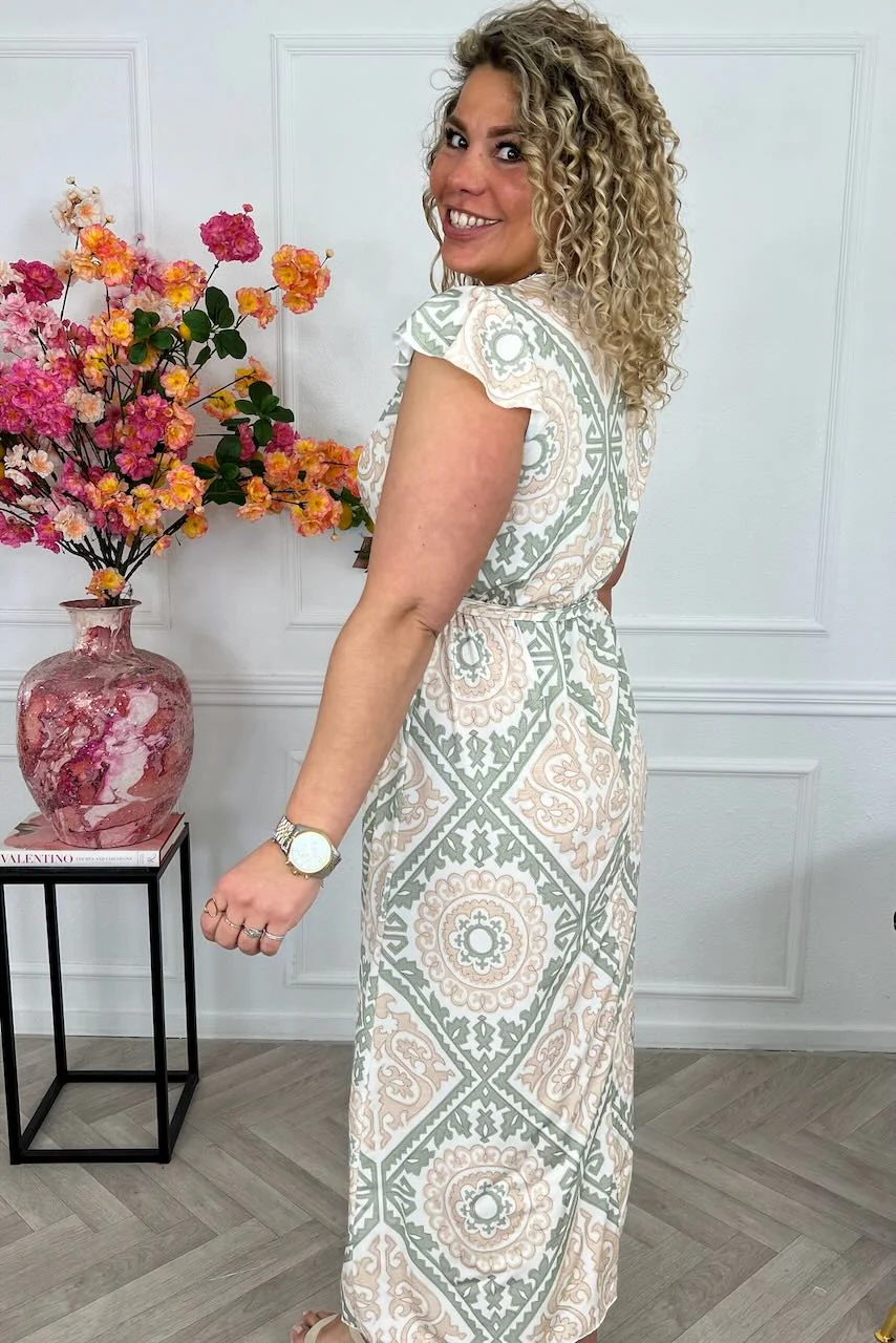 Curvy Strik Lissabon Dress - Sage/Beige - Image 3