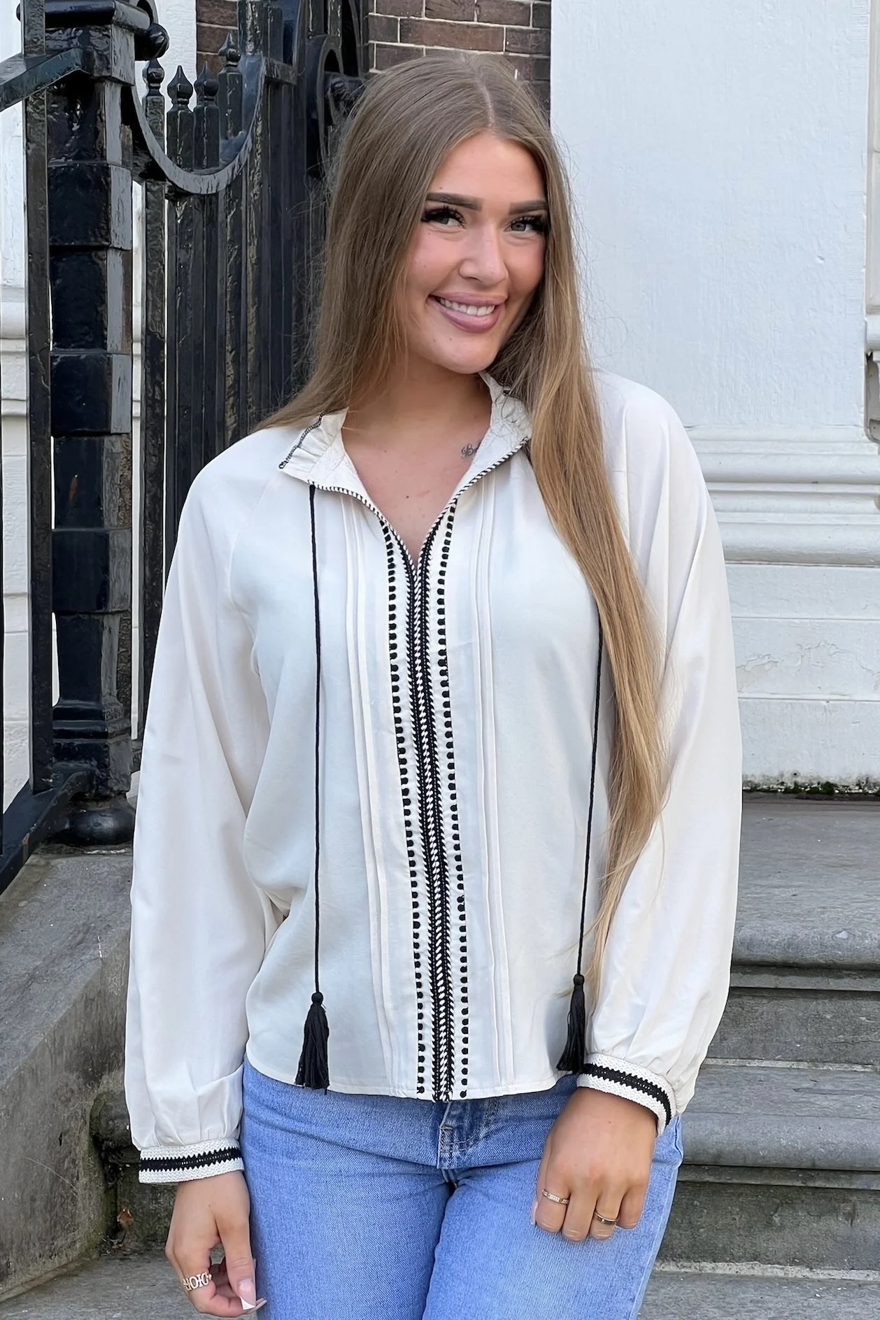 Daisy Blouse - Beige - Image 2