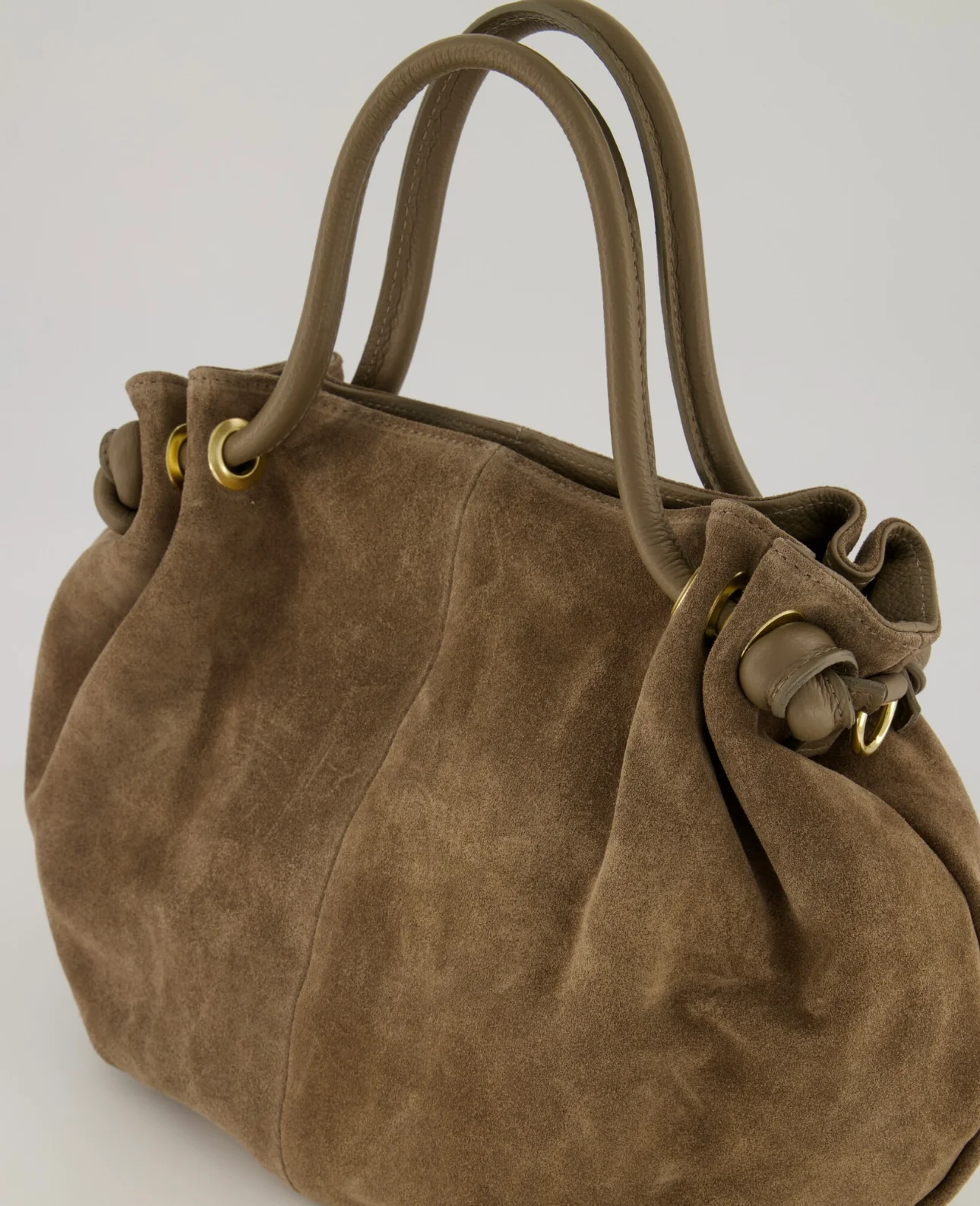 Darcy Suede Bag - Taupe - Image 3
