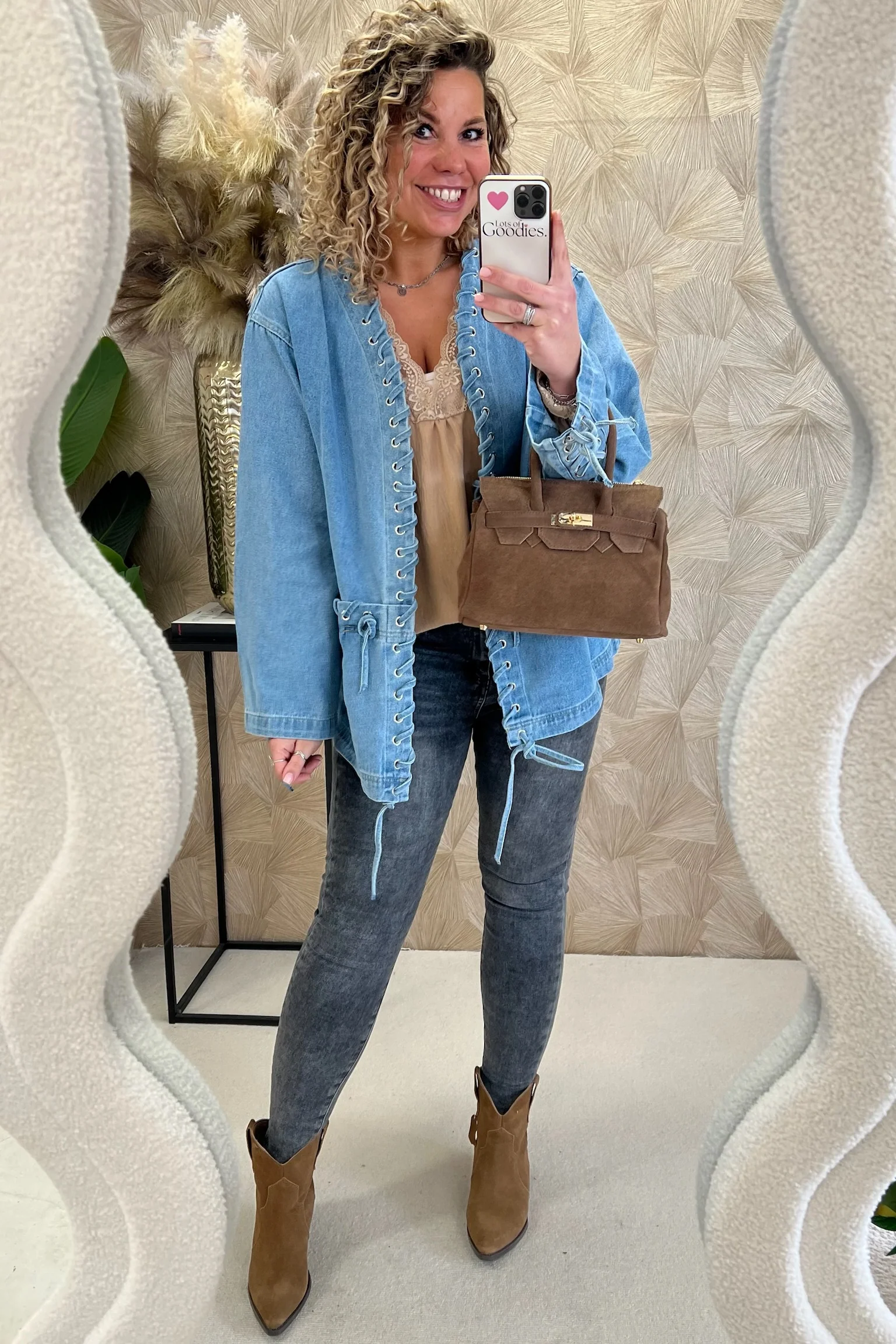 Denim Stitched jacket - Blue