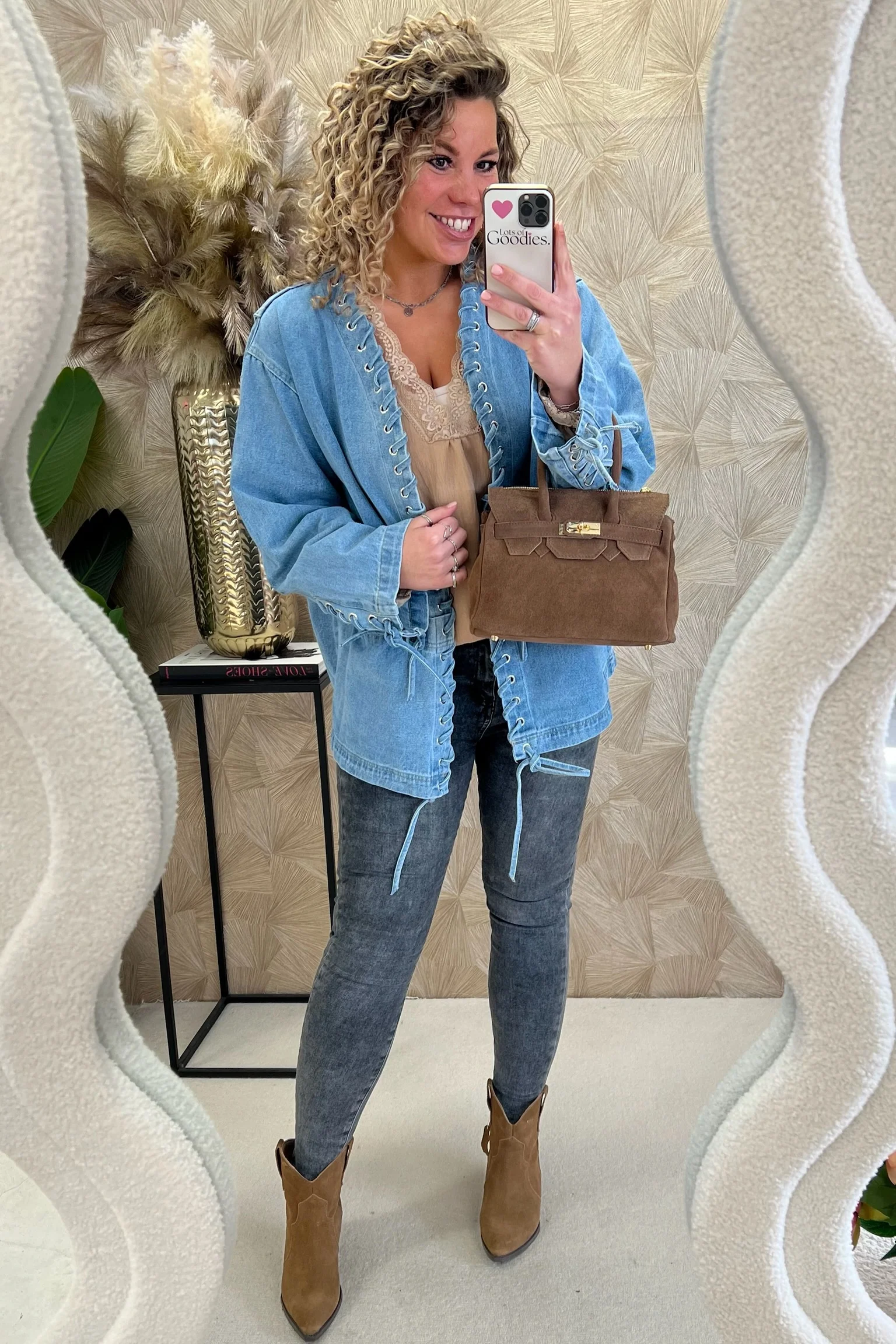 Denim Stitched jacket - Blue - Image 2