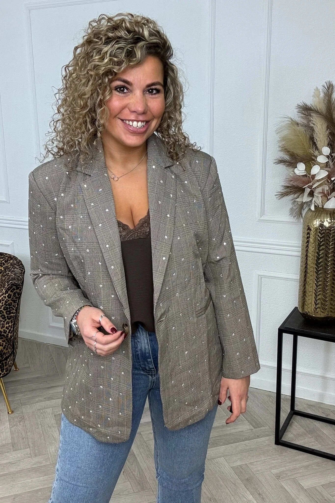 Diamond Blazer - Taupe - Image 4