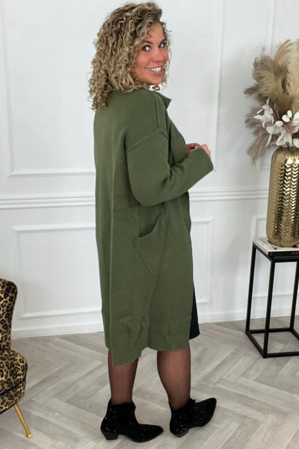 Elise Pocket Vest - Armygreen - Image 2