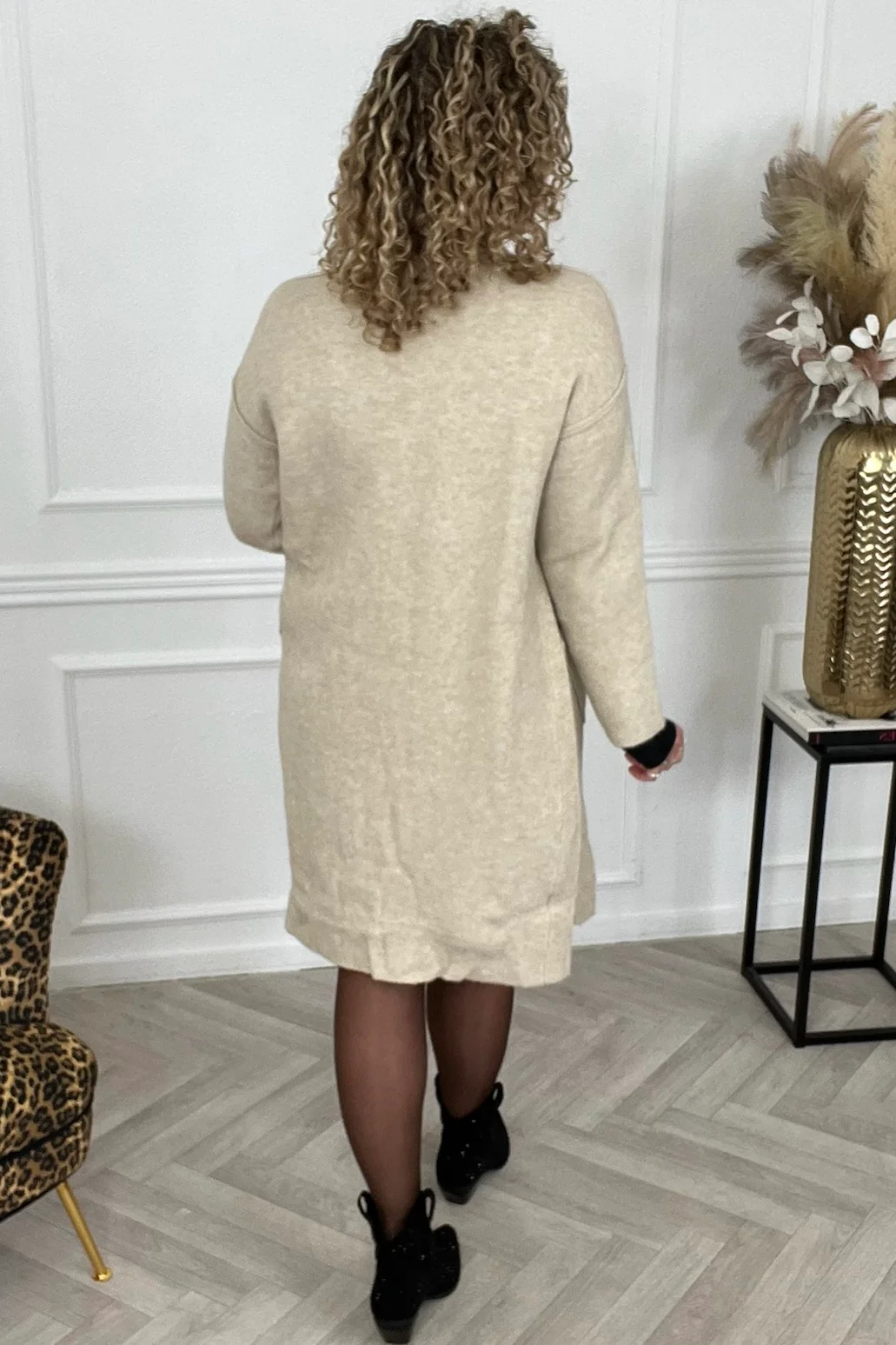 Elise Pocket Vest - Beige - Image 2