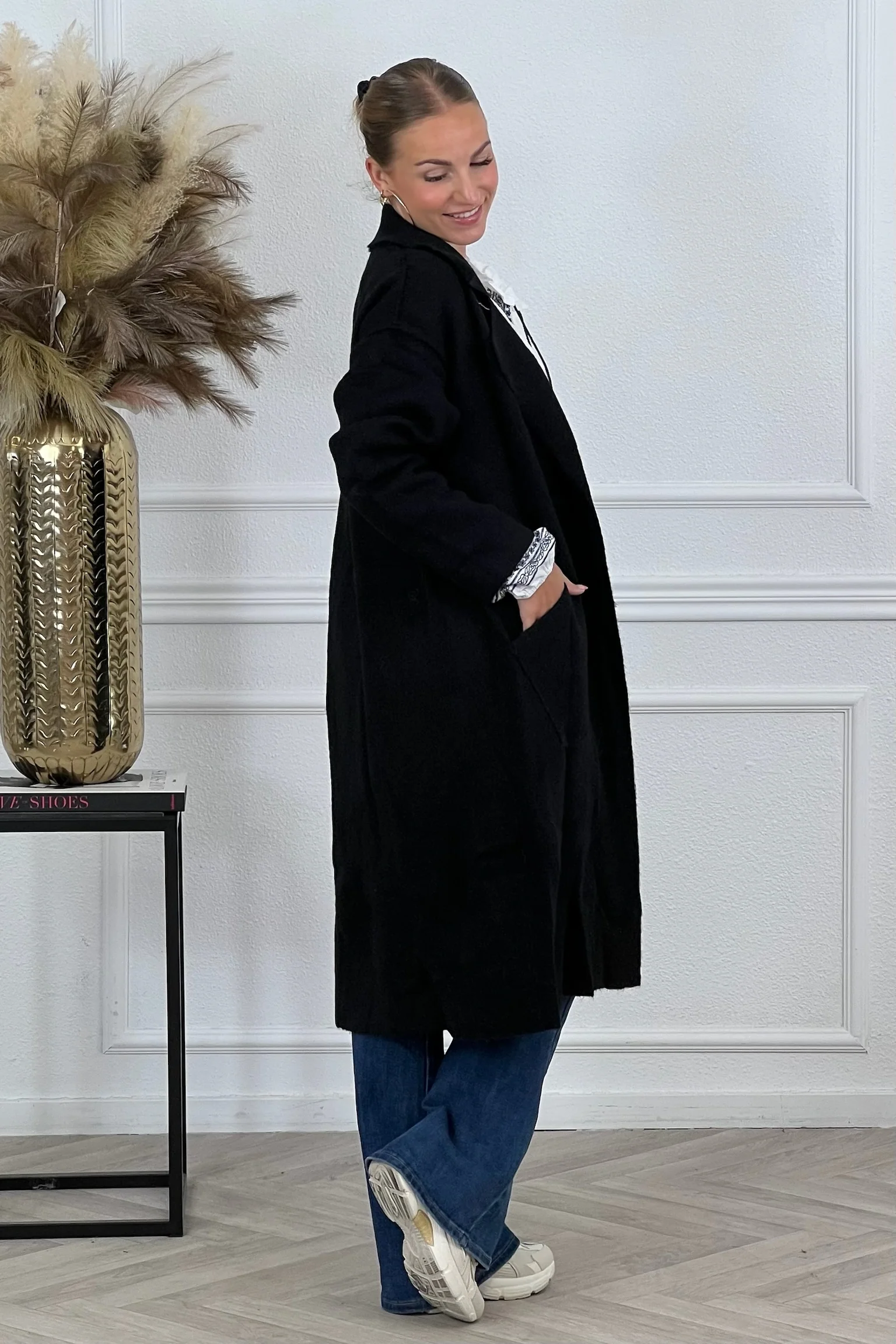 Elise Pocket Vest - Black - Image 6