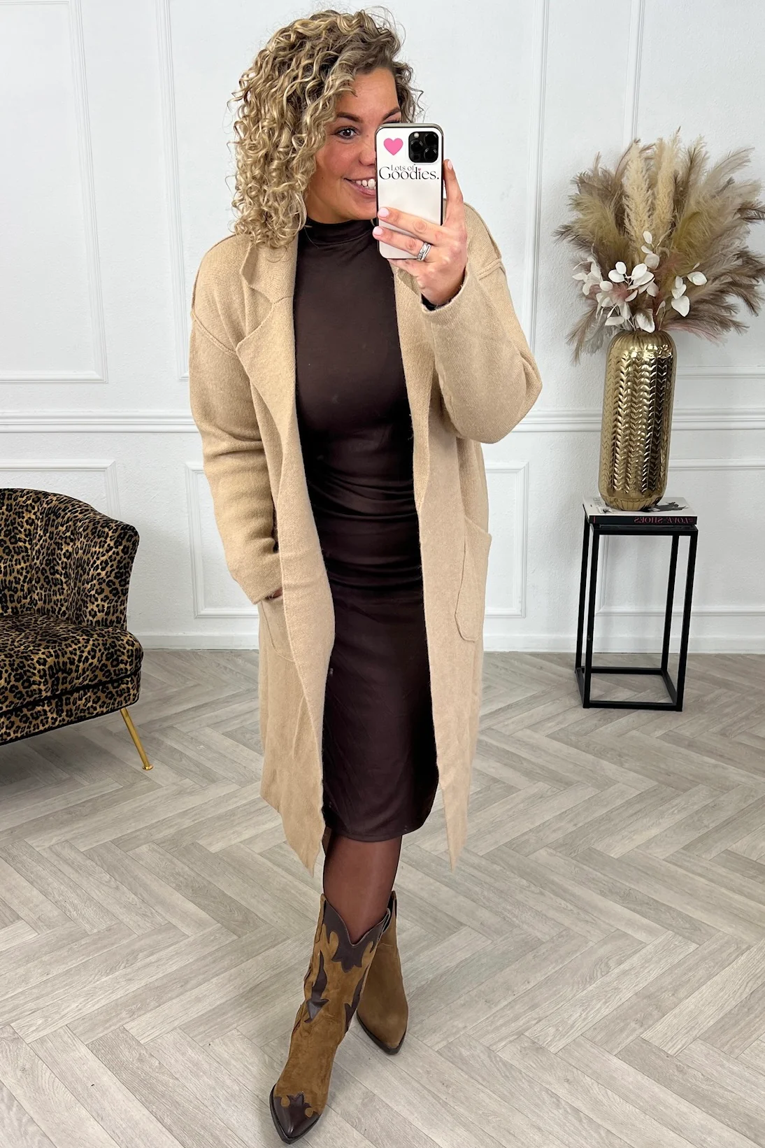 Elise Pocket Vest - Camel - Image 3