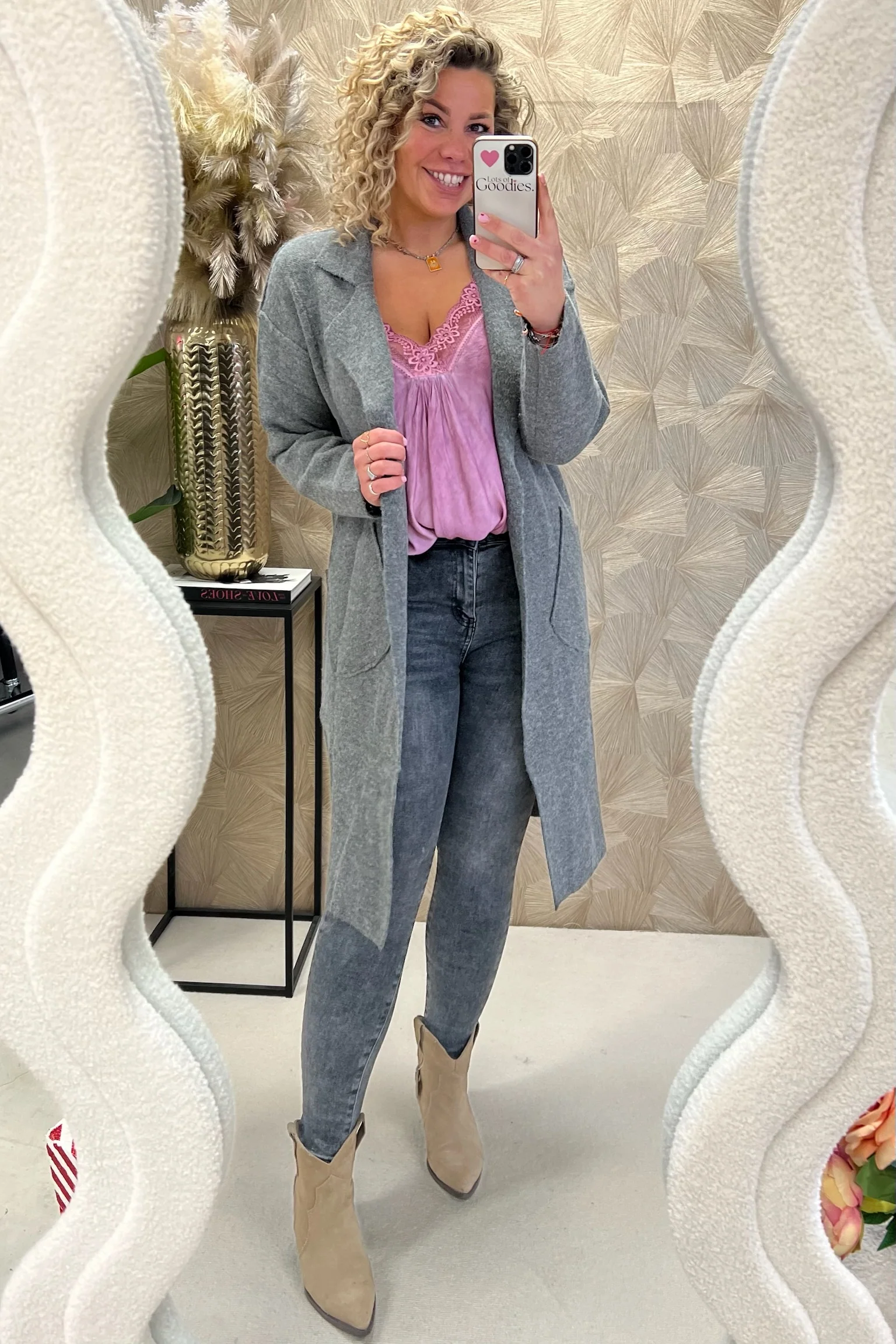 Elise Pocket Vest - Grey