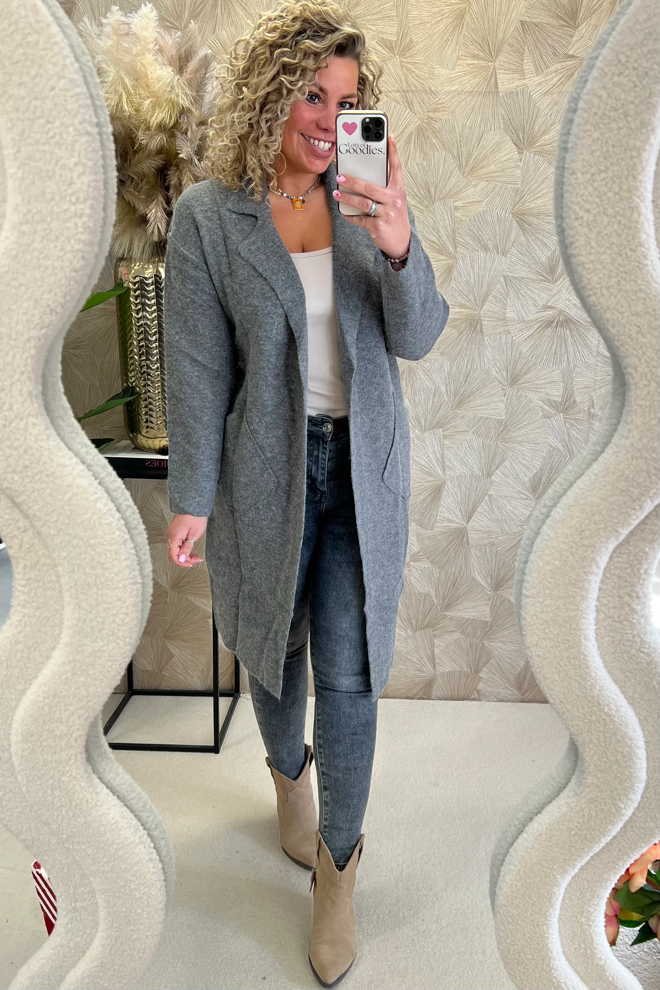 Elise Pocket Vest - Grey - Image 3