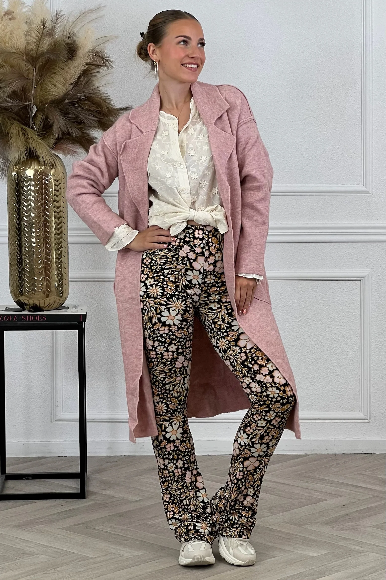 Elise Pocket Vest - Old Pink - Image 3