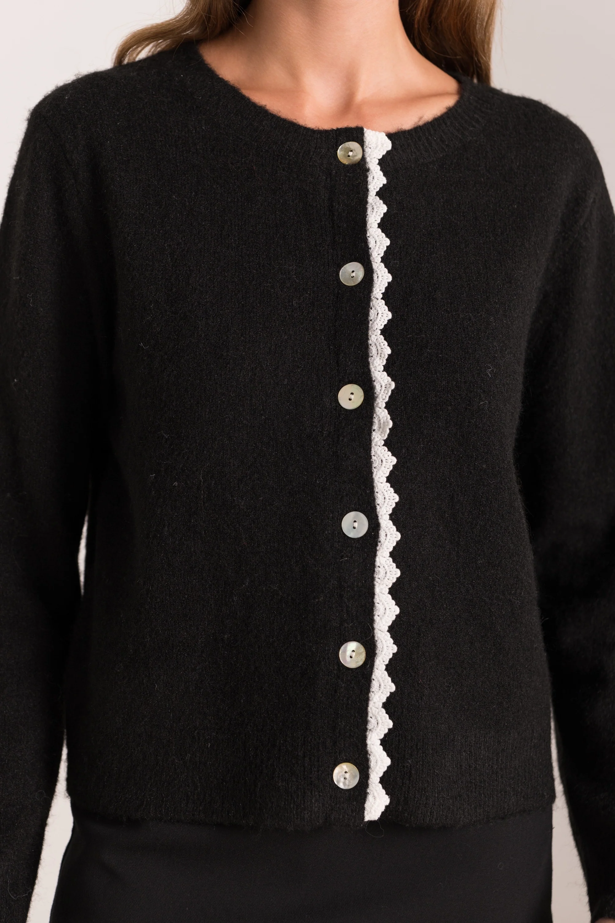 Ella Lace Vest - Black