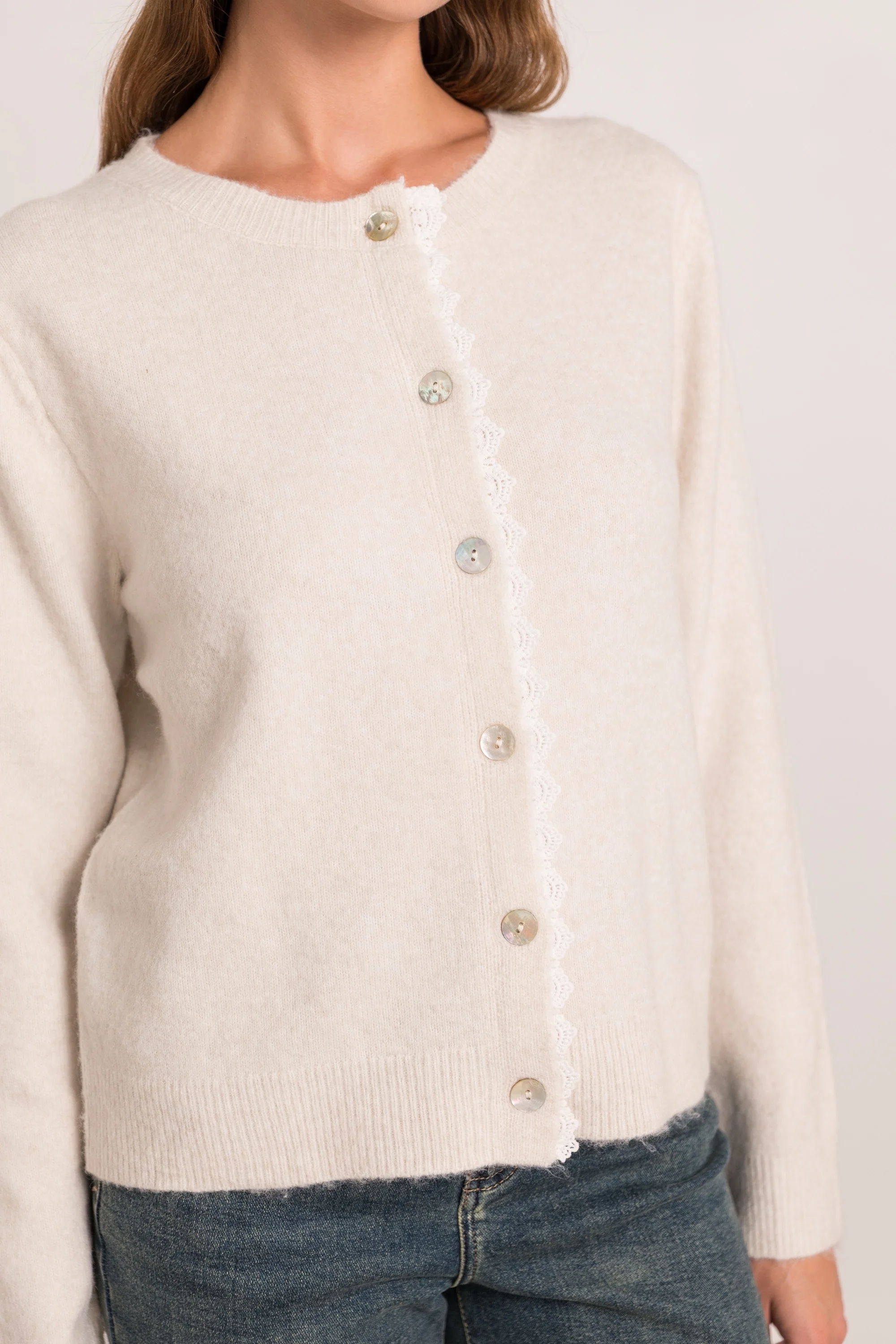 Ella Lace Vest - Off White