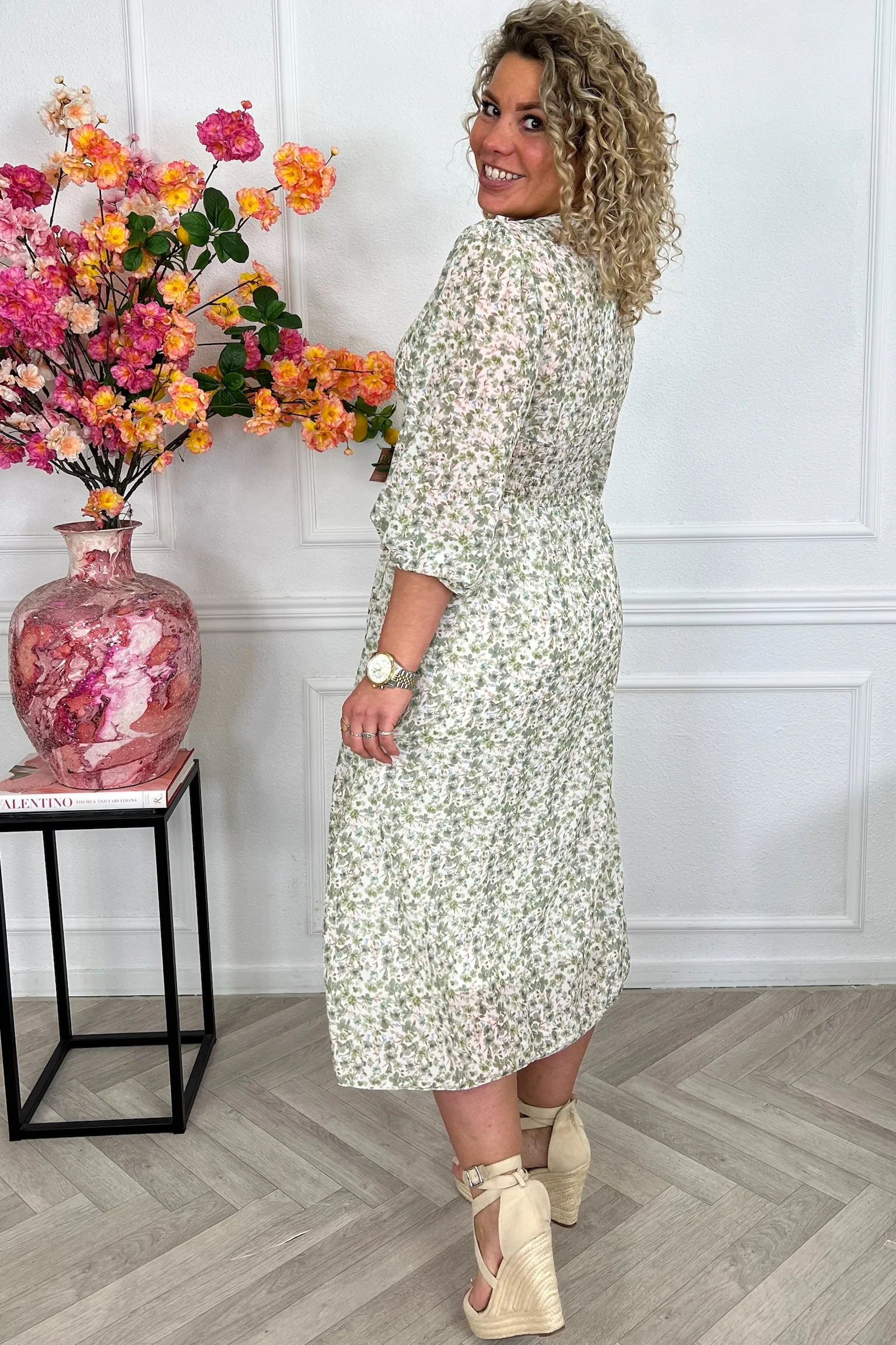 Estepona Long Taille Dress - Armygreen - Image 8