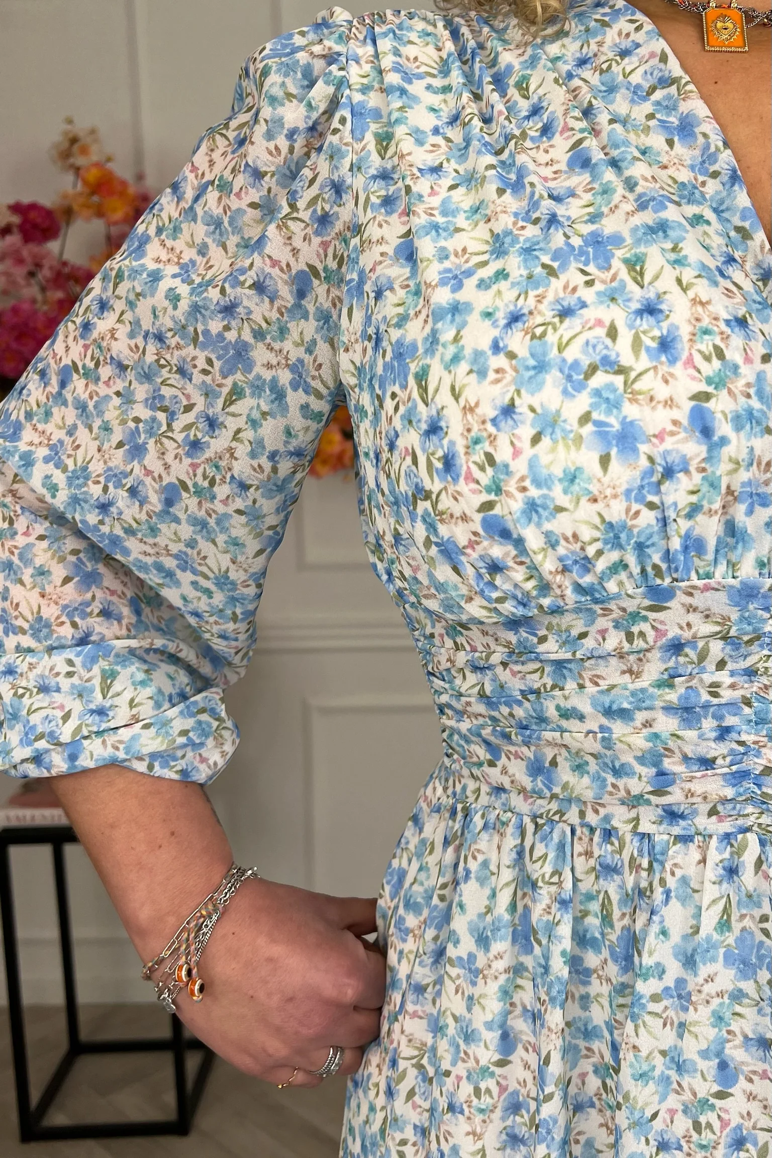 Estepona Long Taille Dress - Light Blue - Image 5