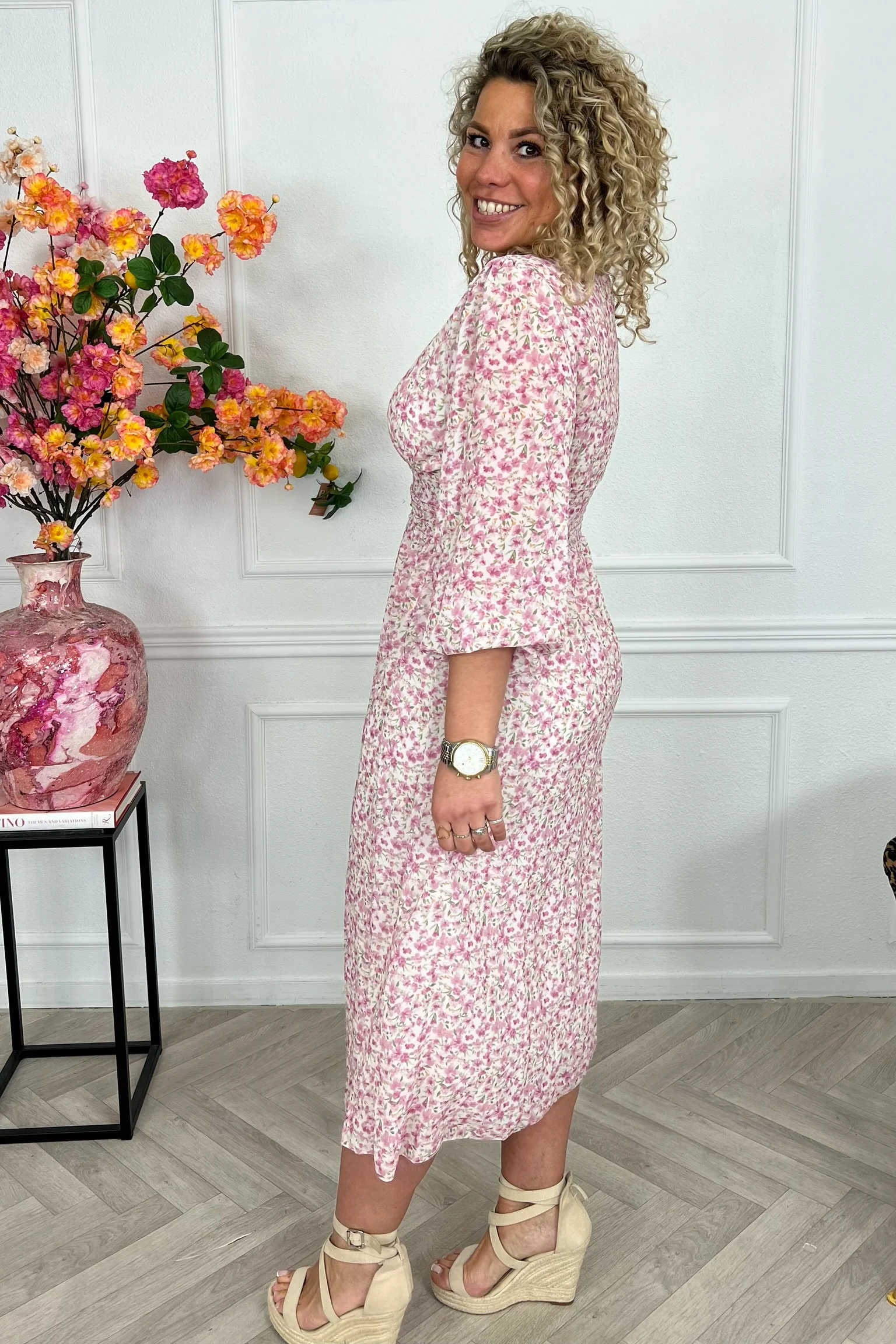 Estepona Long Taille Dress - Pink - Image 3