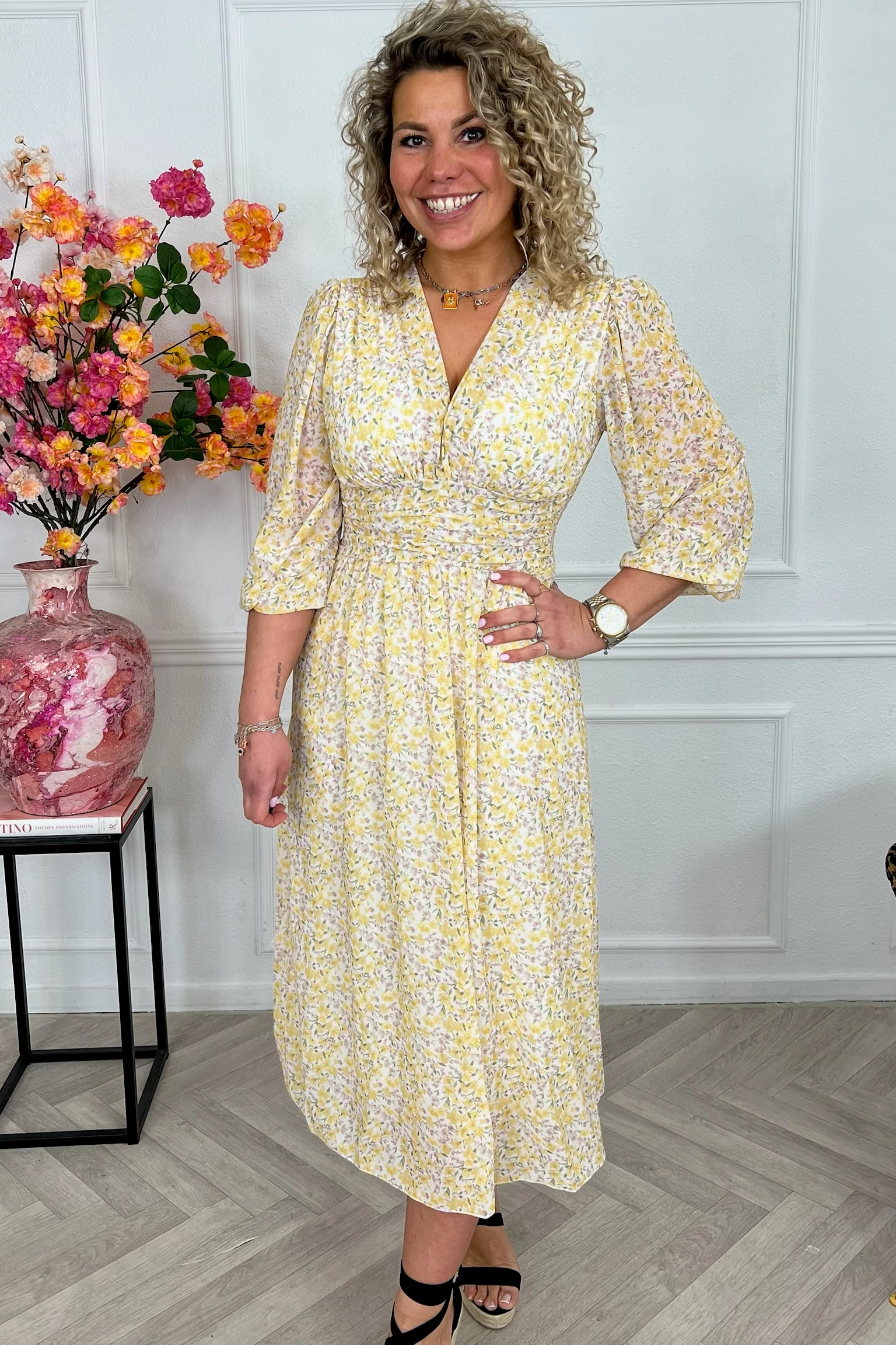 Estepona Long Taille Dress - Yellow - Image 4