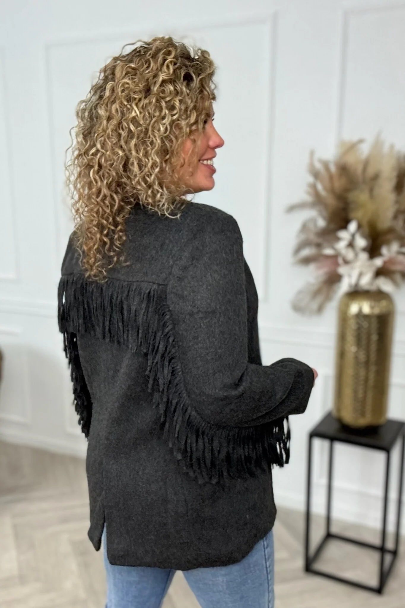 Fancy Fringer Blazer - Black - Image 2