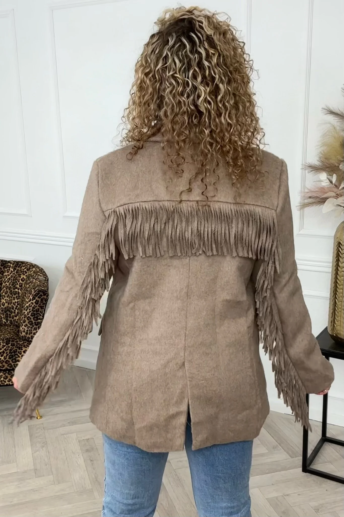 Fancy Fringer Blazer - Khaki - Image 3